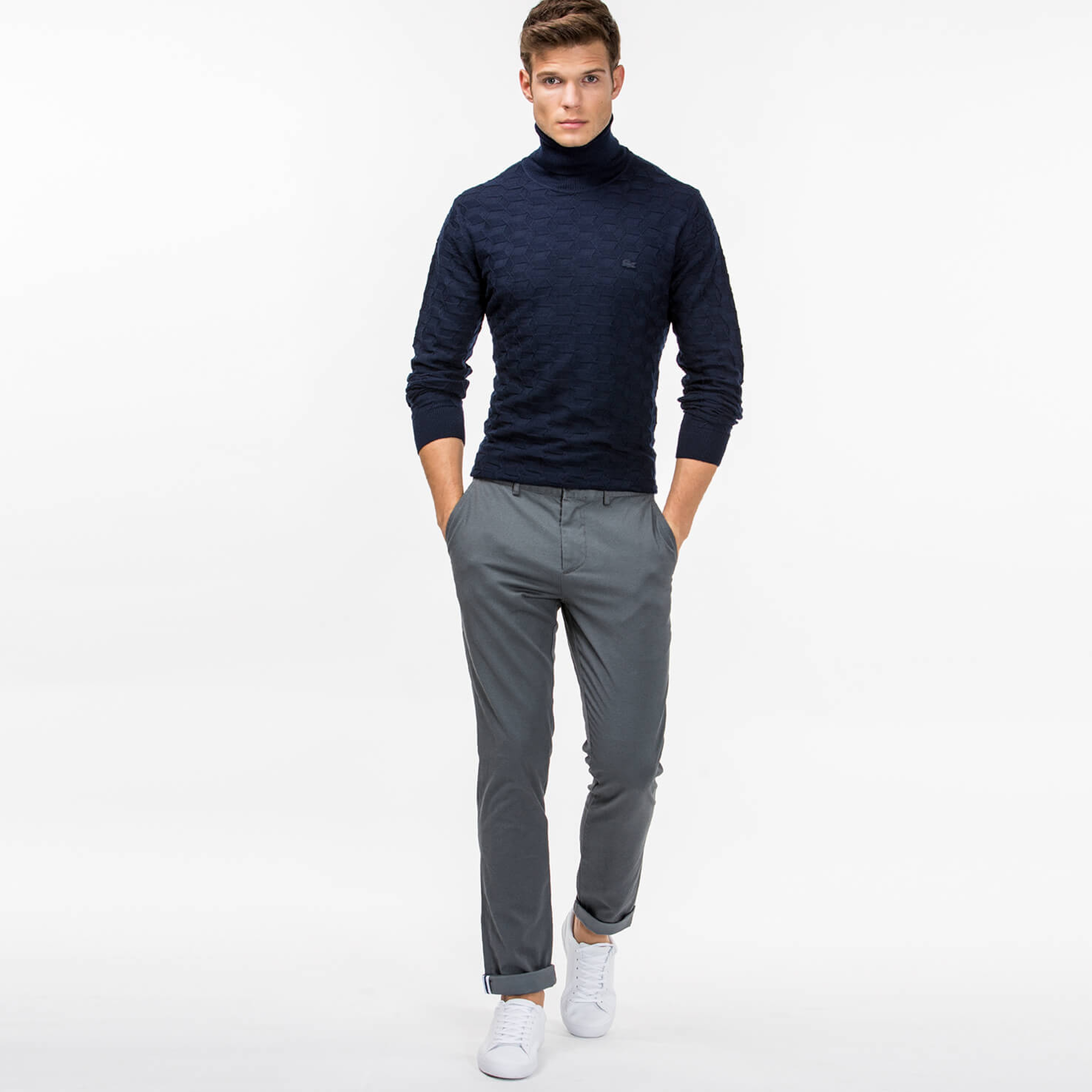 Lacoste Erkek Slim Fit Mavi Pantolon