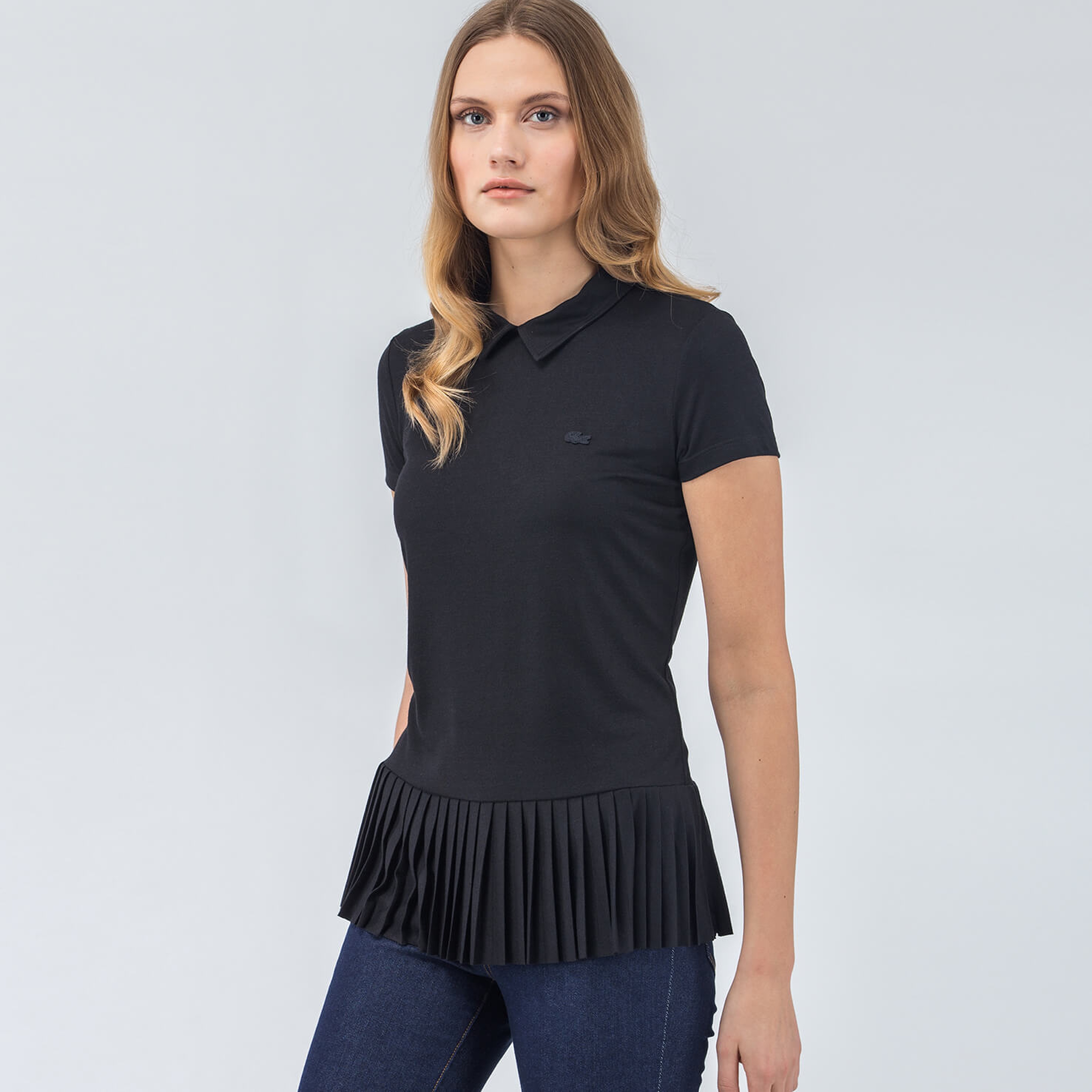 Lacoste Siyah Kısa Kollu Kadın Polo