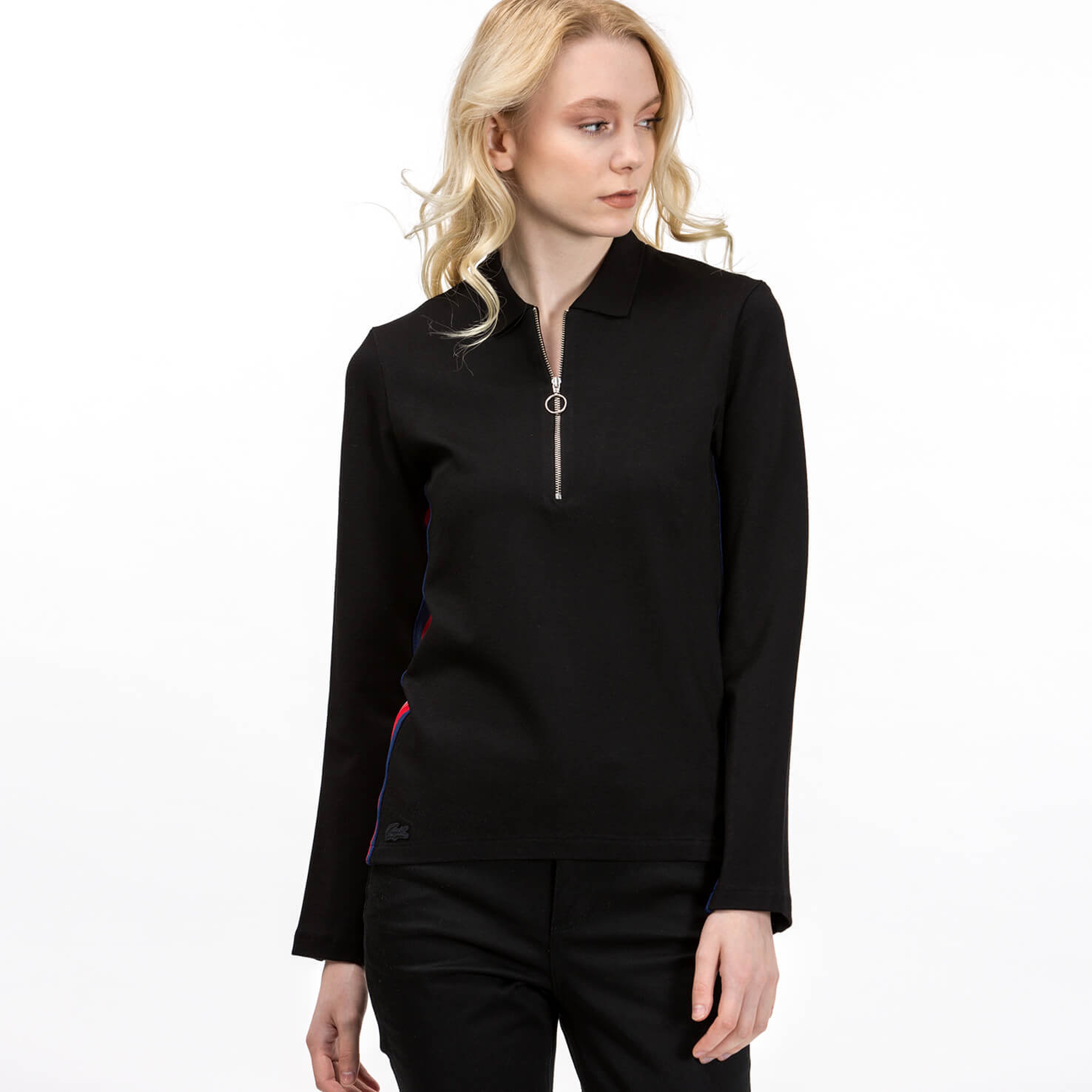 Lacoste Kadın Siyah Uzun Kollu Polo