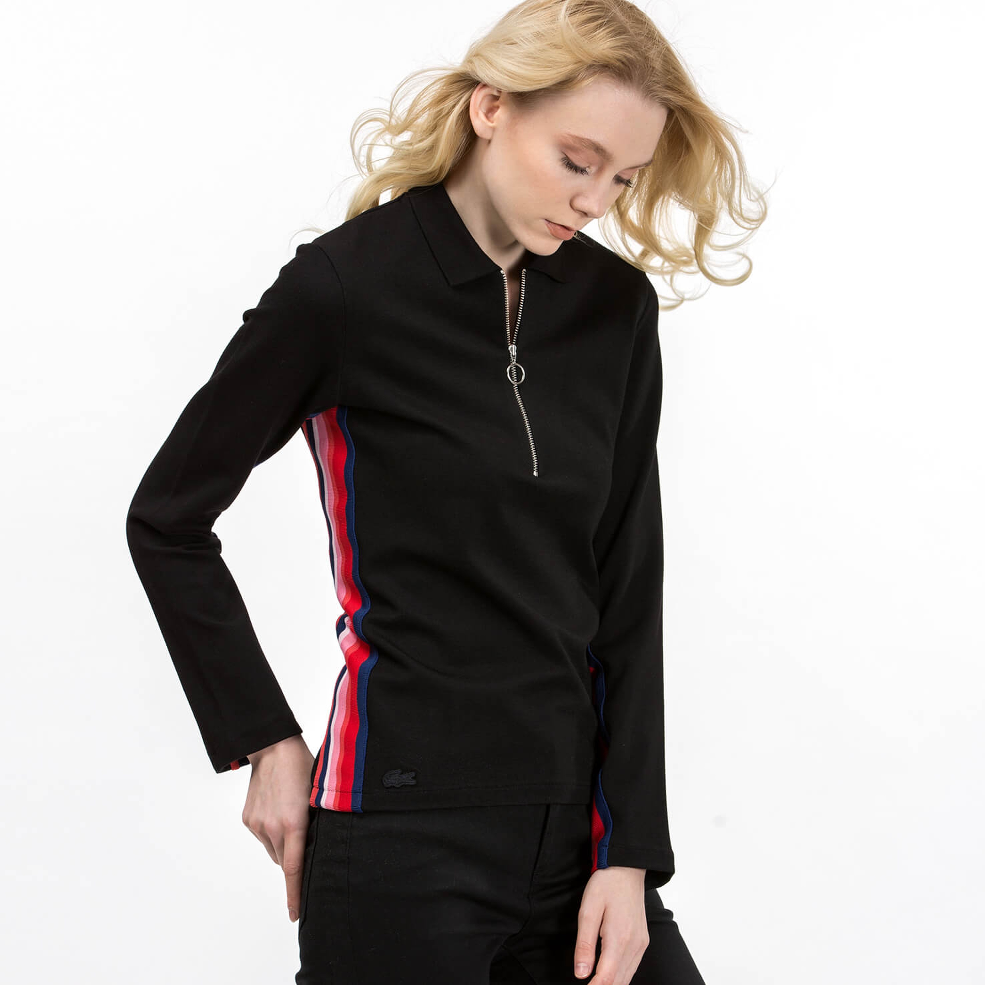 Lacoste Kadın Siyah Uzun Kollu Polo