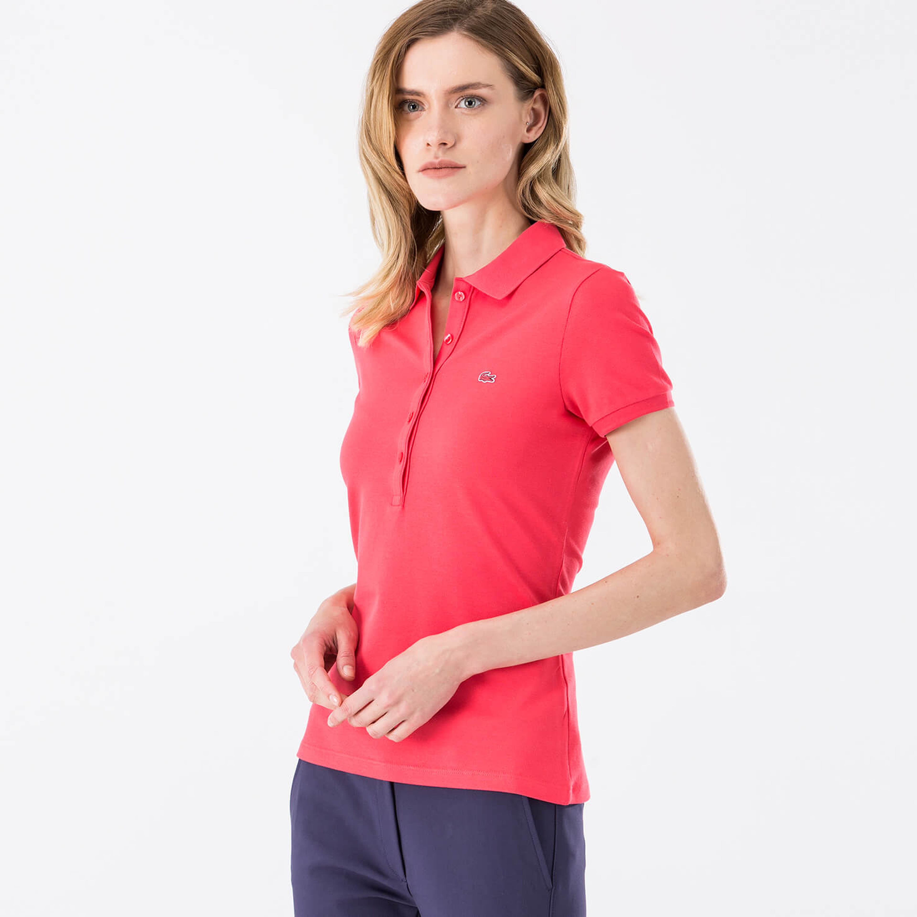Lacoste Kadın Pembe Kısa Kollu Polo