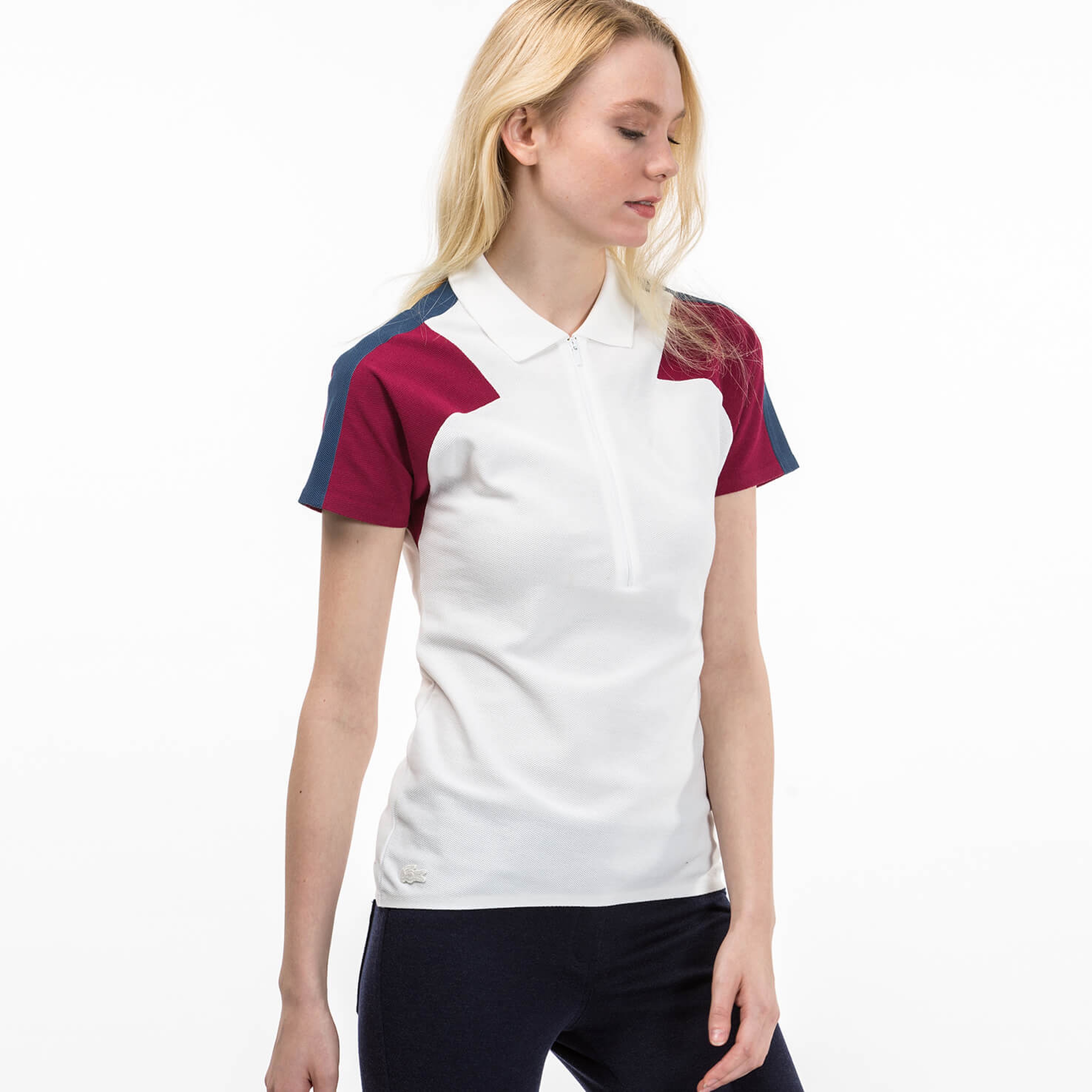 Lacoste Kadın Beyaz Kısa Kollu Polo