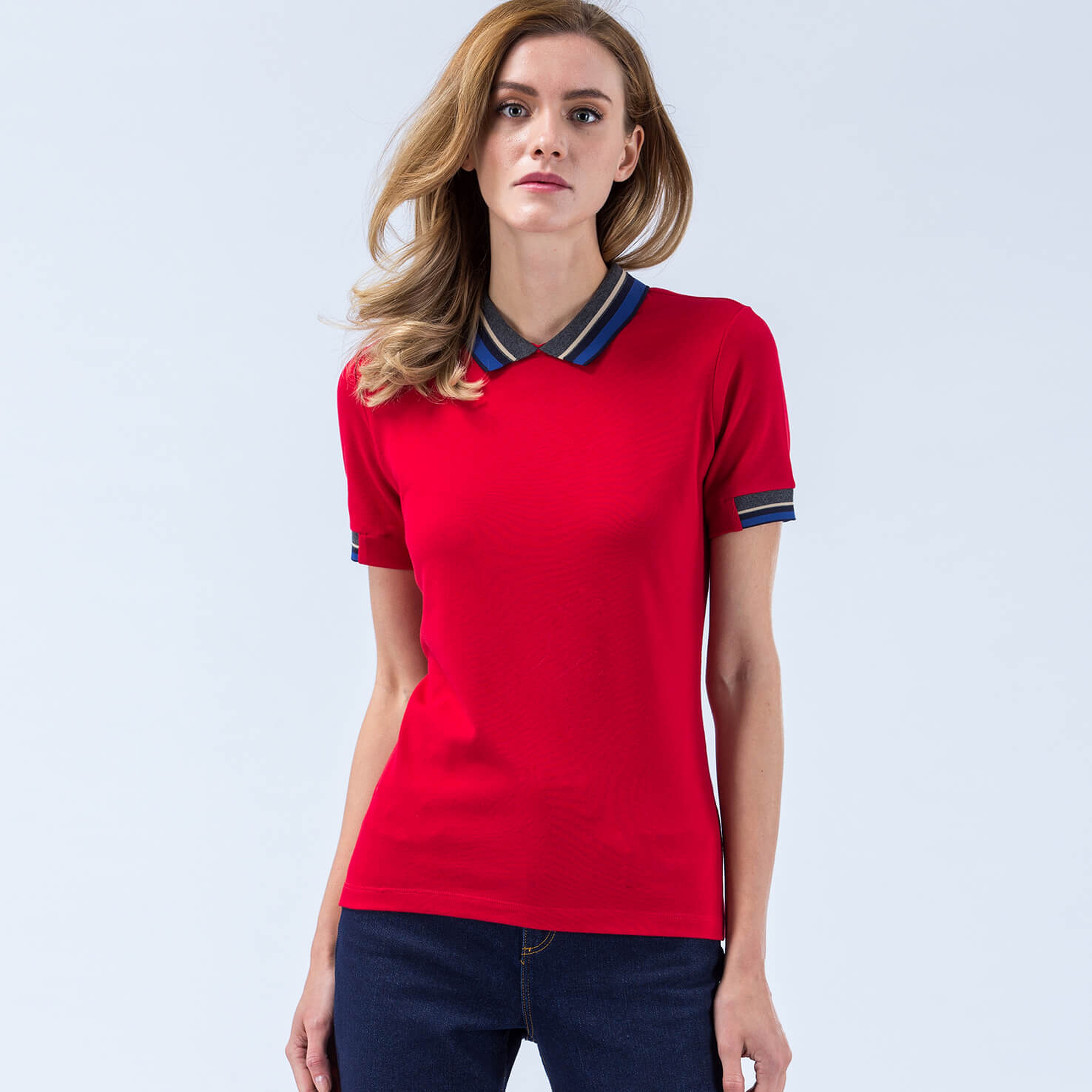 Lacoste Kadın Kırmızı Slim Fit Polo