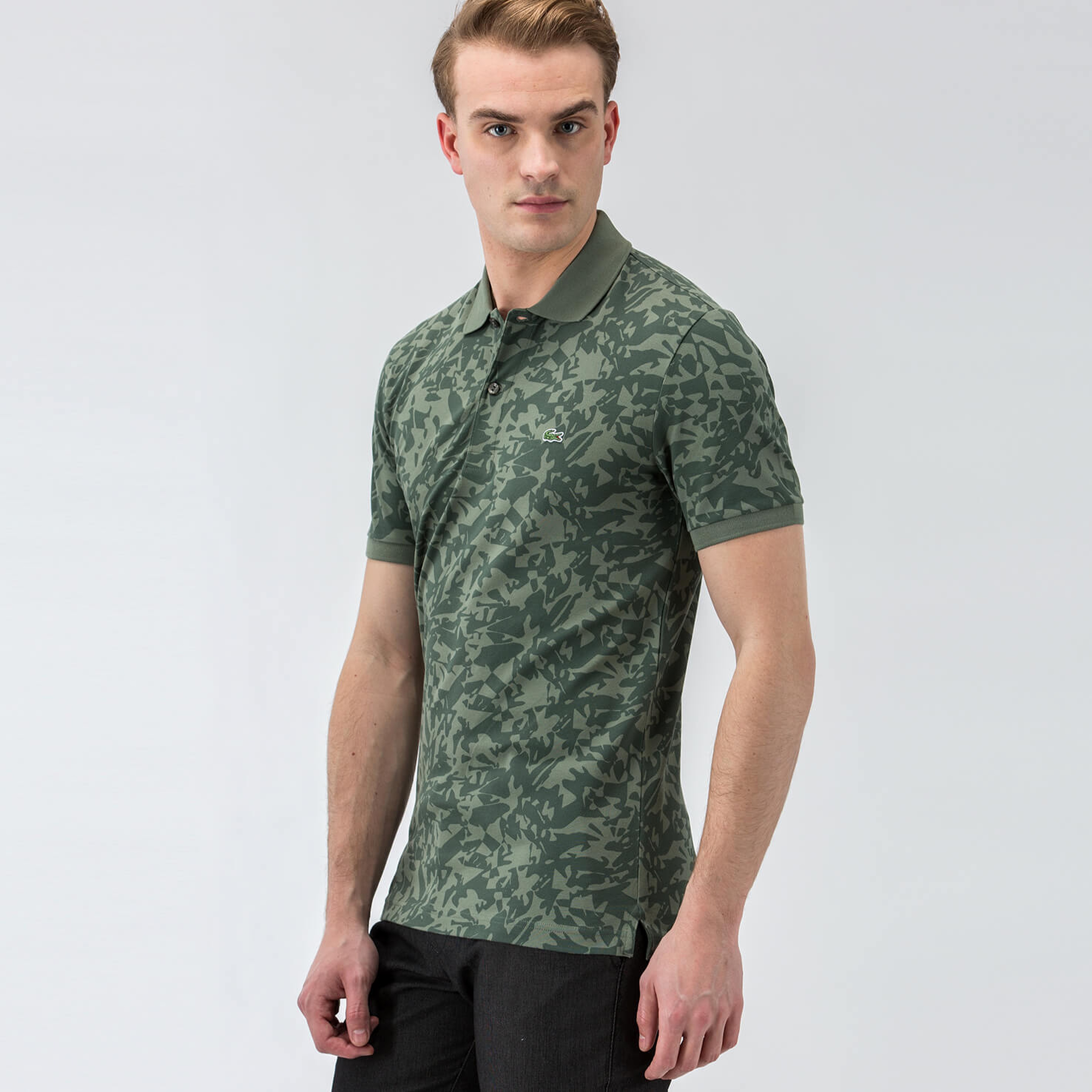 Lacoste Erkek Yeşil Slim Fit Kısa Kollu Polo