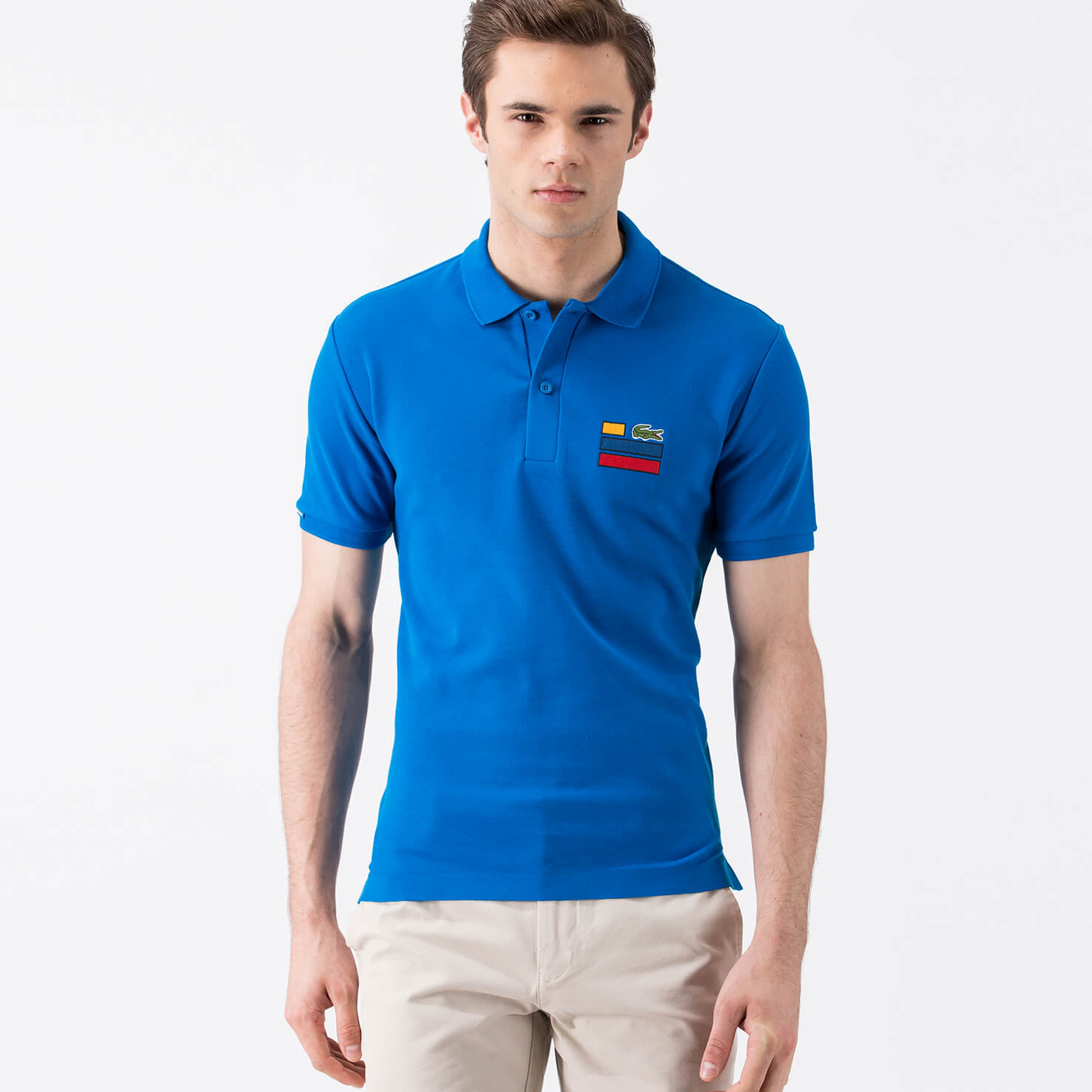 Lacoste Erkek Mavi Slim Fit Polo
