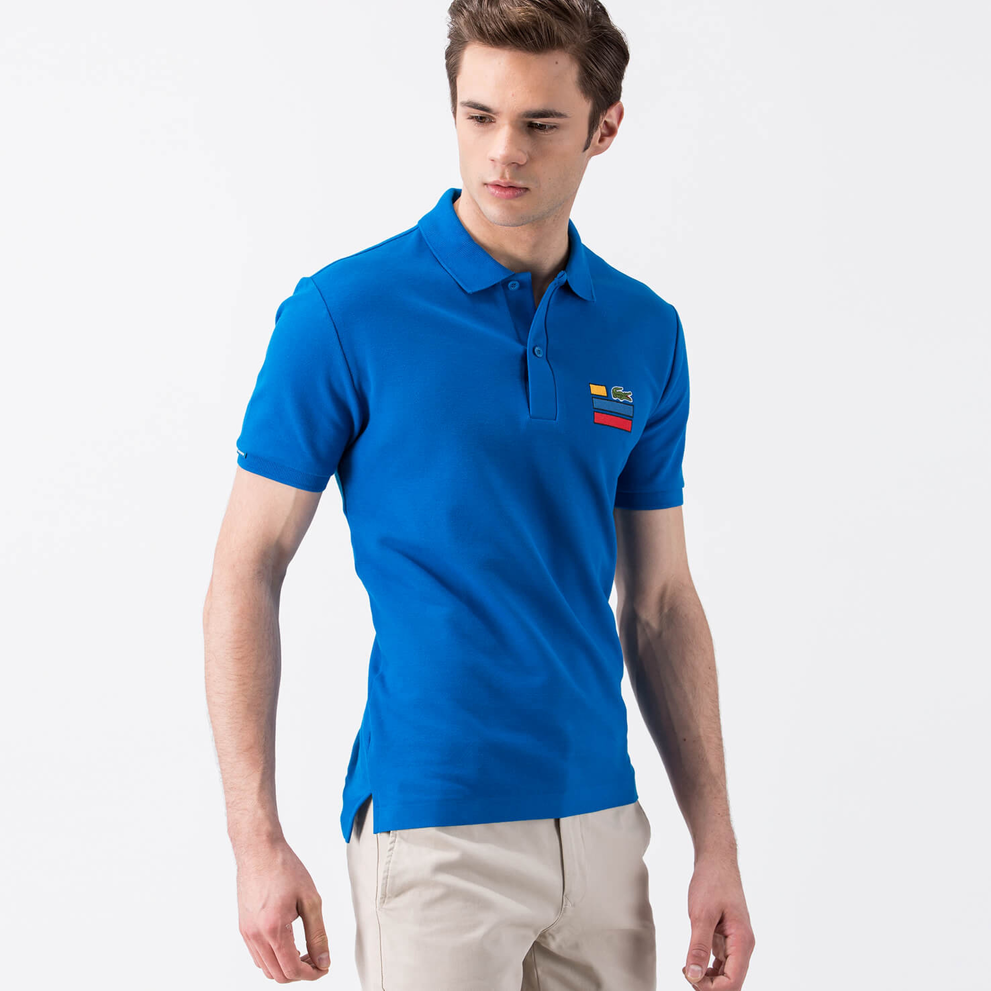 Lacoste Erkek Mavi Slim Fit Polo