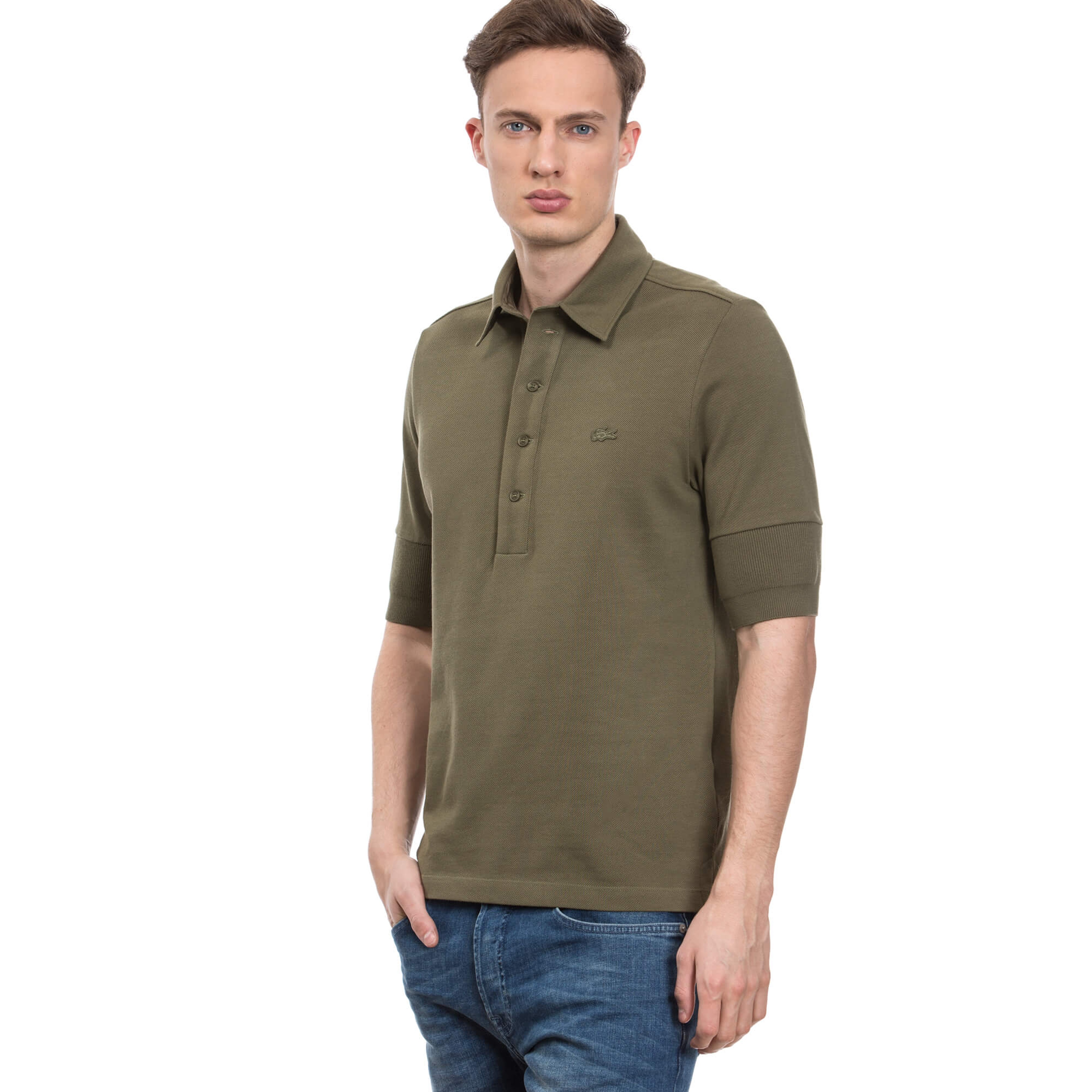 Lacoste Erkek Yeşil Kısa Kollu Polo