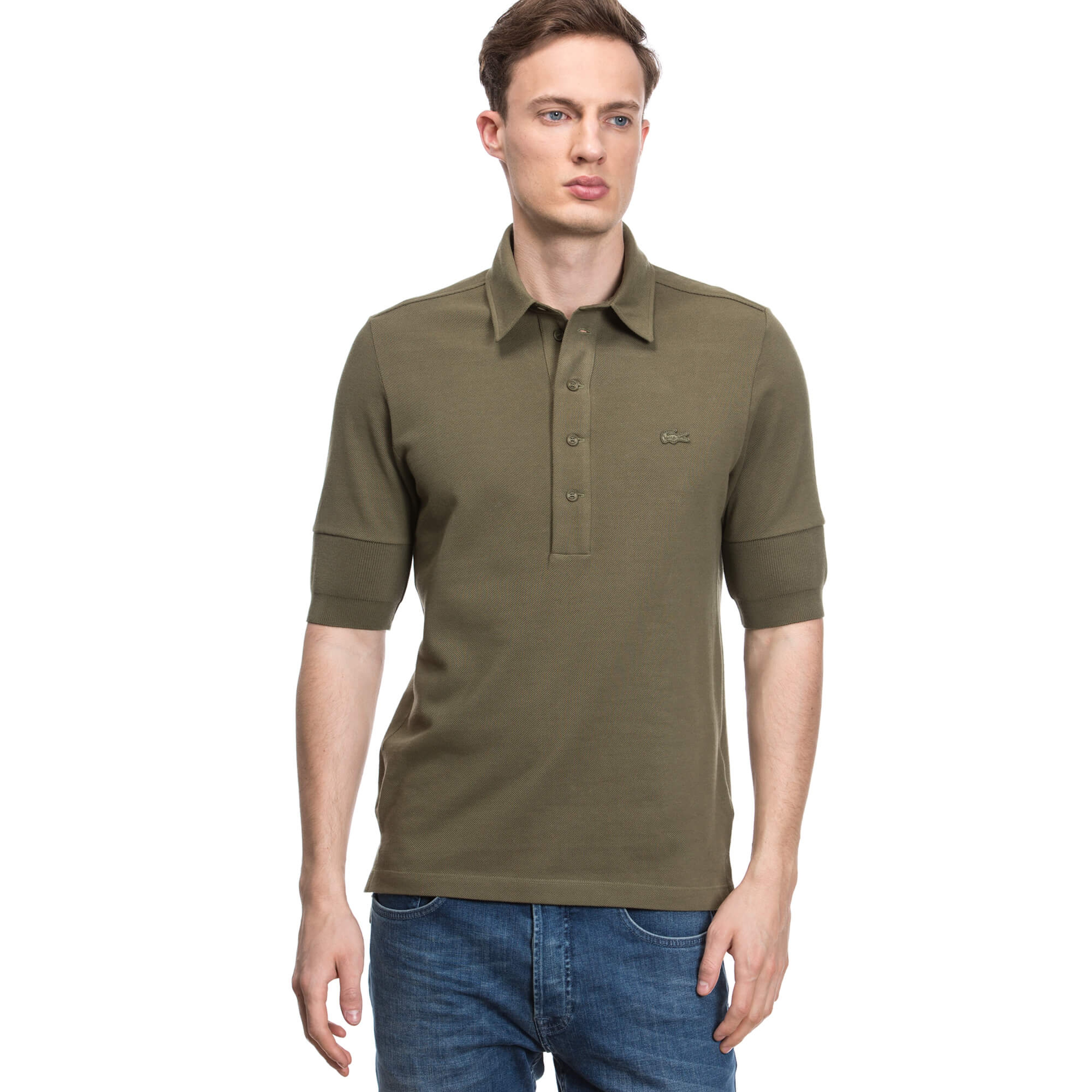 Lacoste Erkek Yeşil Kısa Kollu Polo