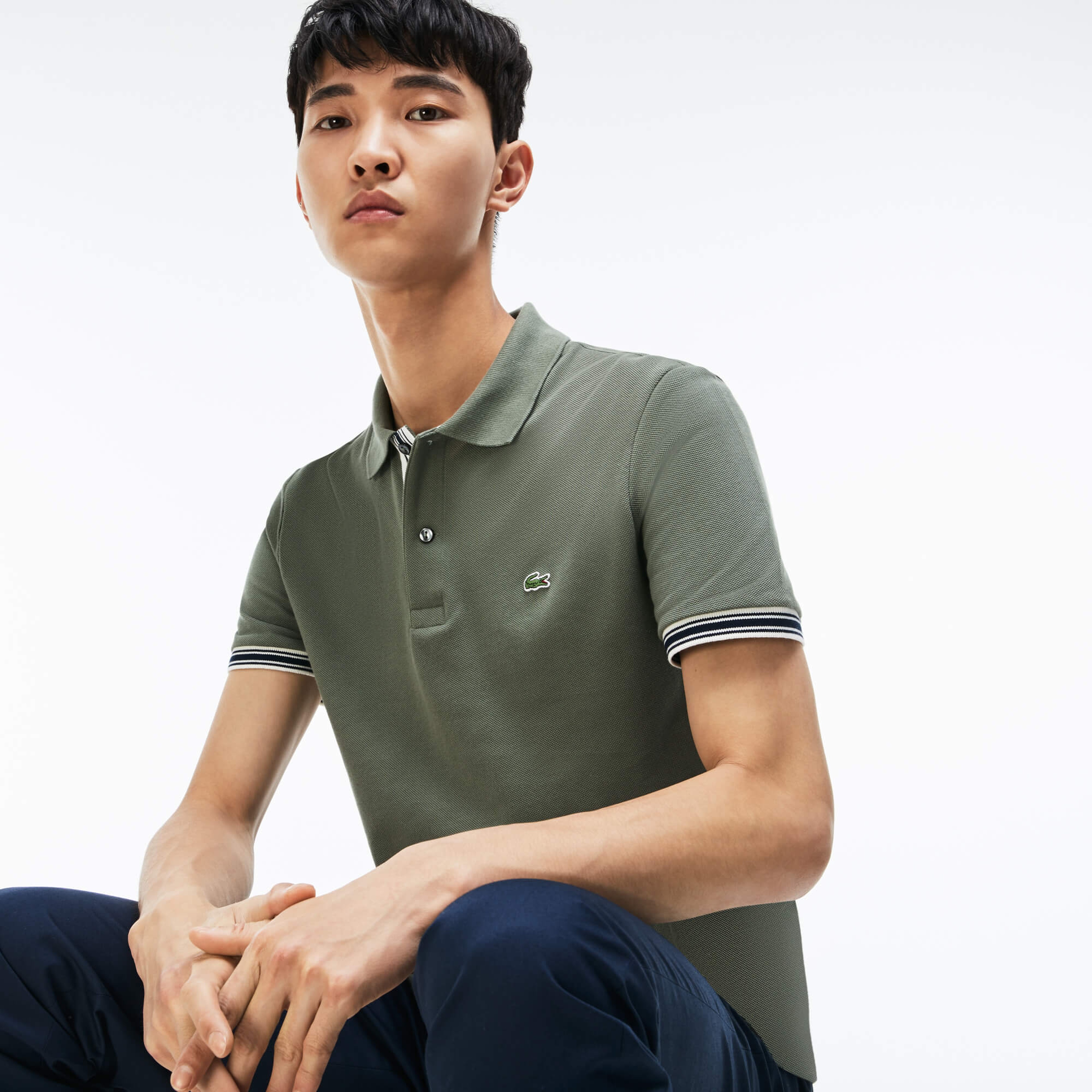 Lacoste Erkek Yeşil Slim Fit Kısa Kollu Polo