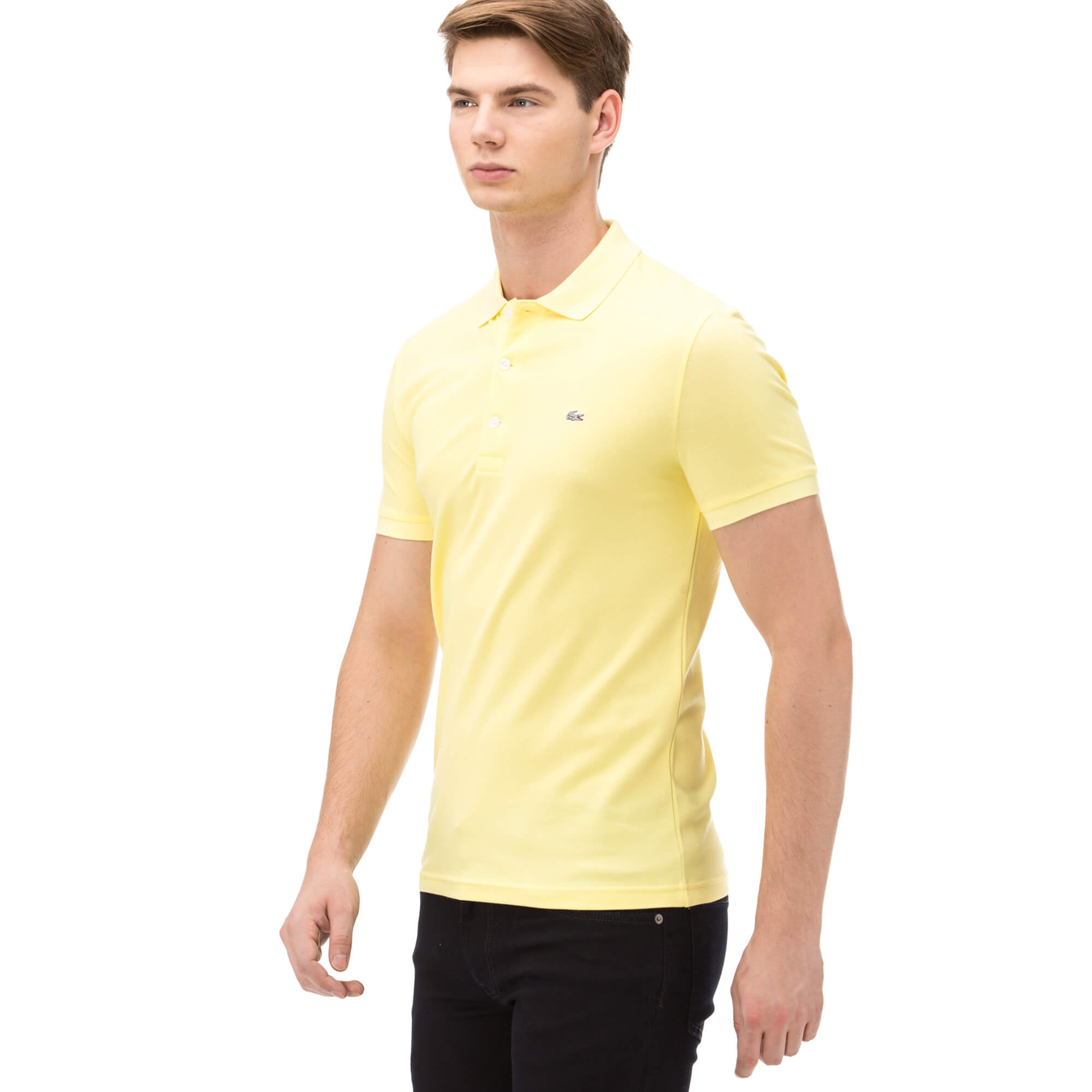 Lacoste Erkek Sarı Slım Fit Kısa Kollu Polo