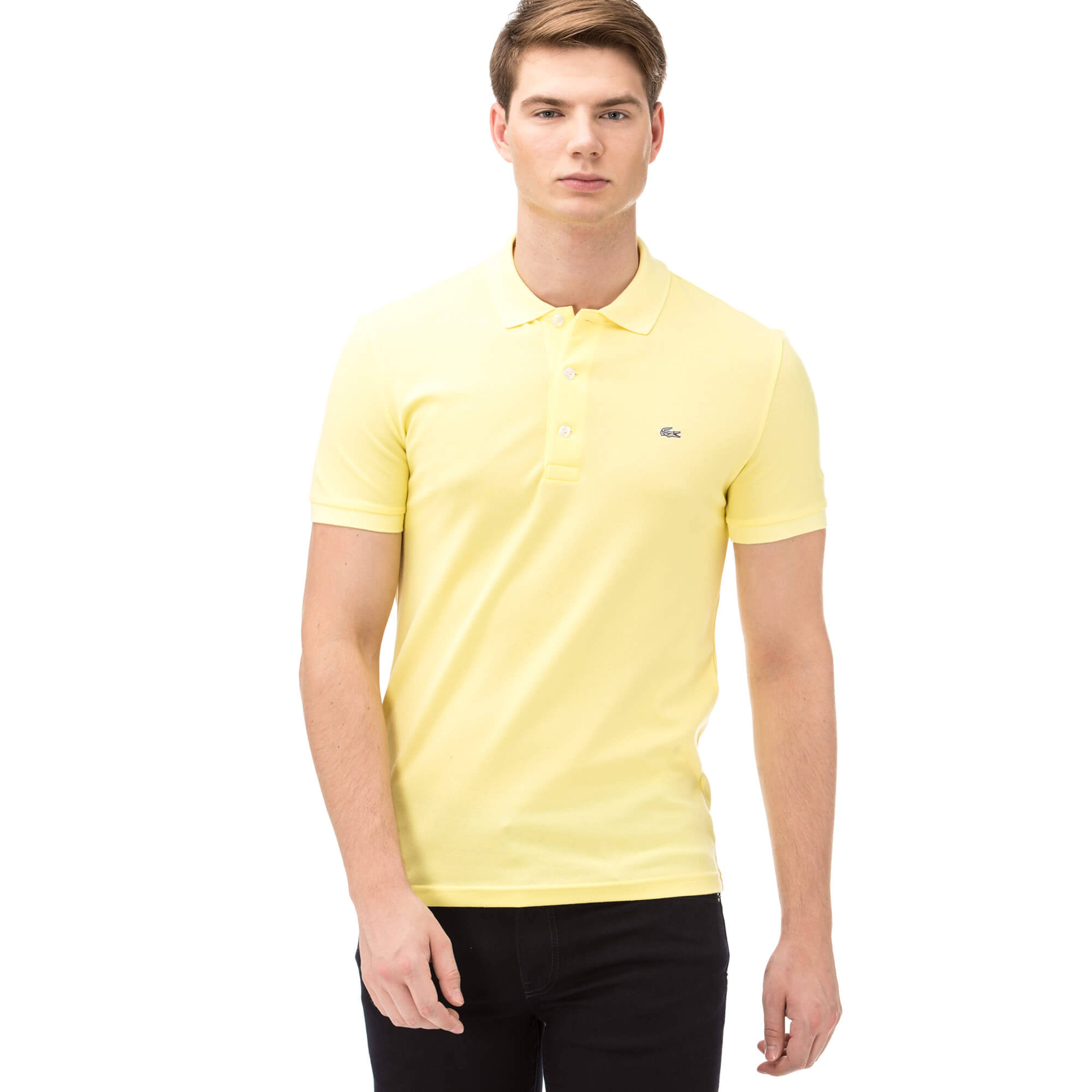 Lacoste Erkek Sarı Slım Fit Kısa Kollu Polo
