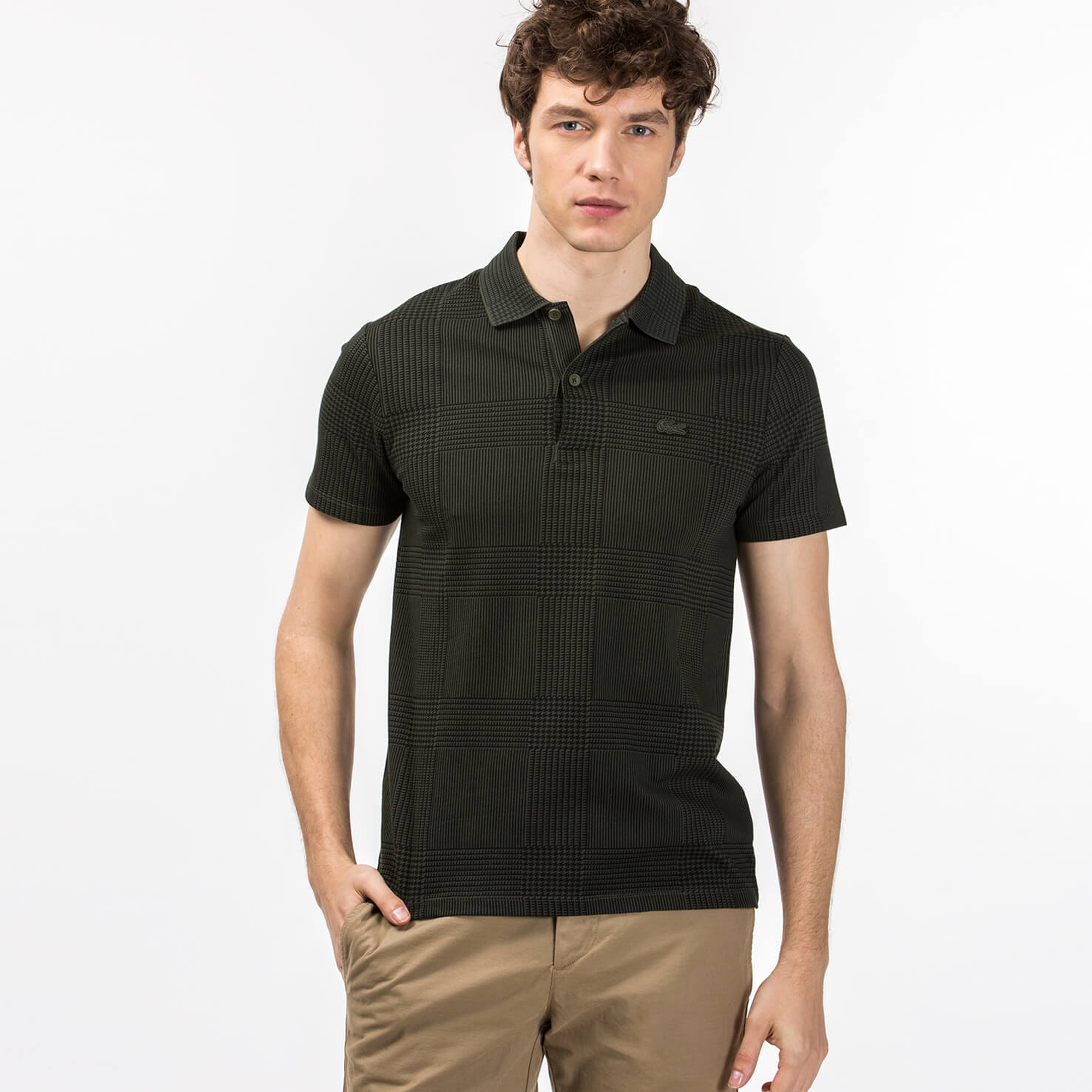 Lacoste Erkek Gri Slim Fit Polo