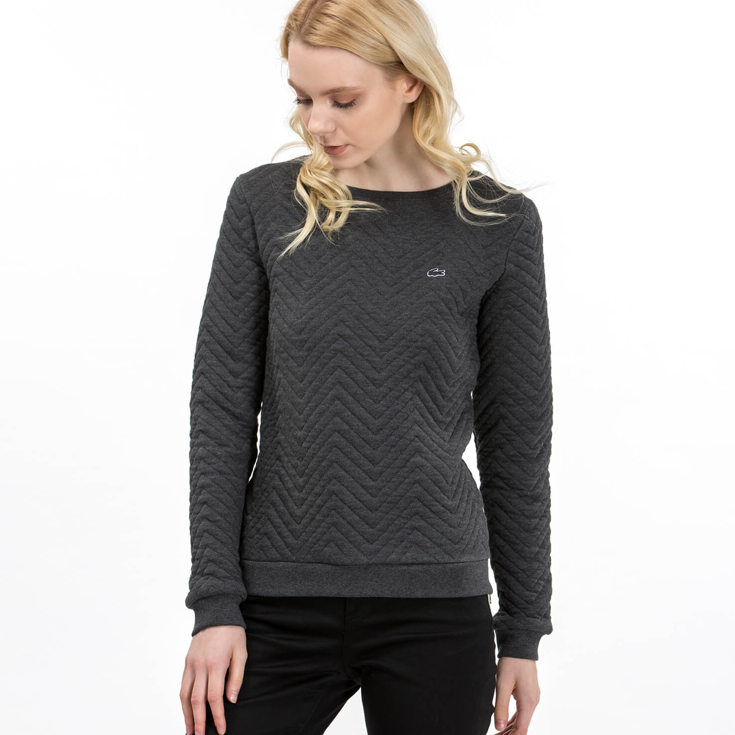 Lacoste Kadın Gri Sweatshirt