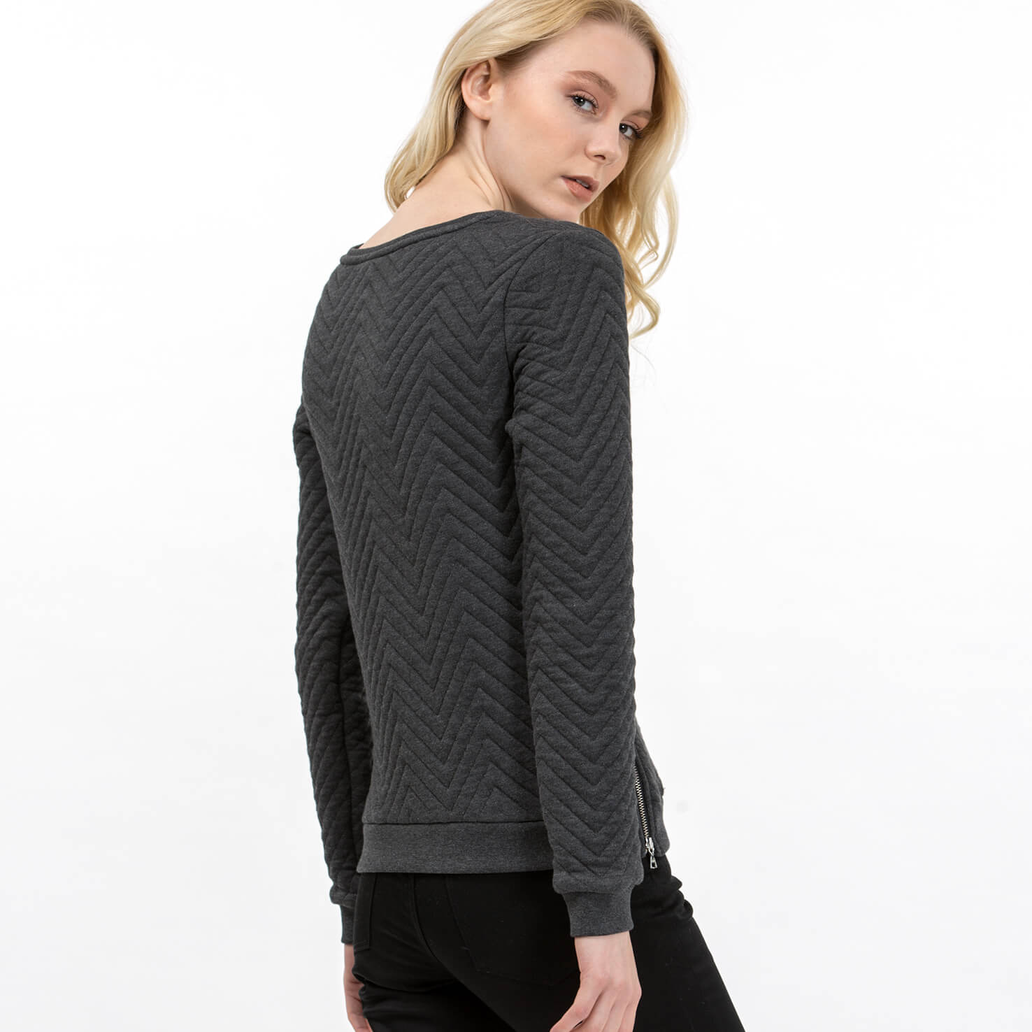 Lacoste Kadın Gri Sweatshirt