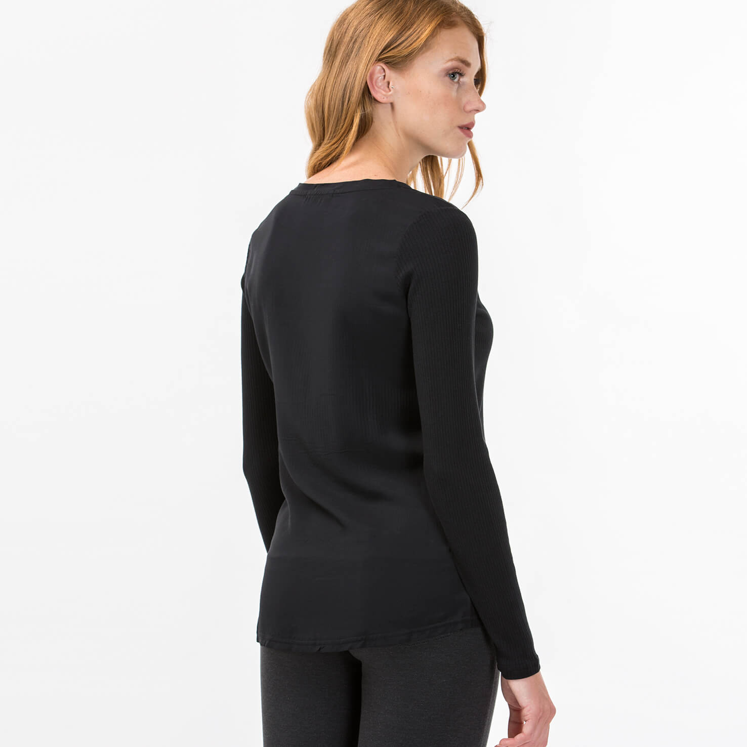 Lacoste Kadın Siyah Uzun Kollu T-Shirt