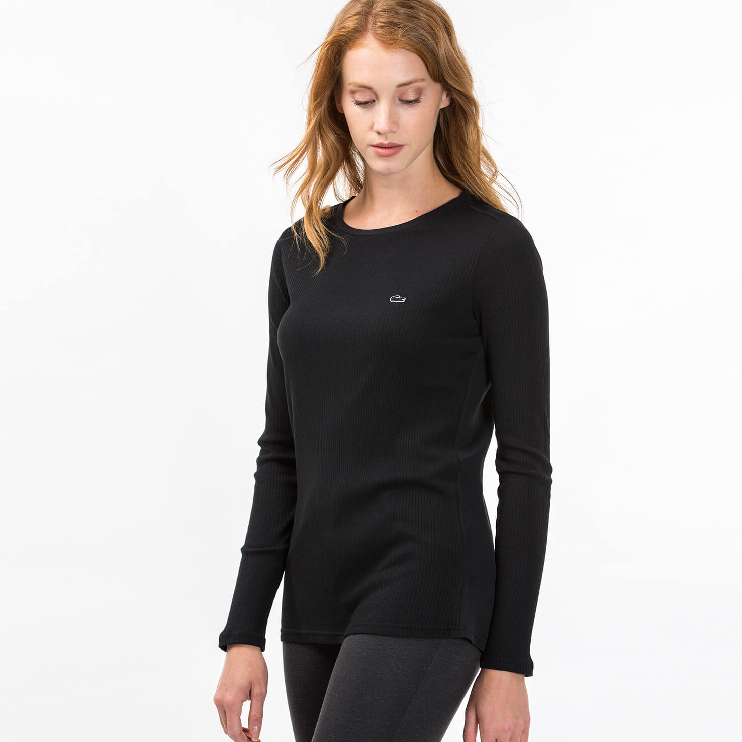Lacoste Kadın Siyah Uzun Kollu T-Shirt