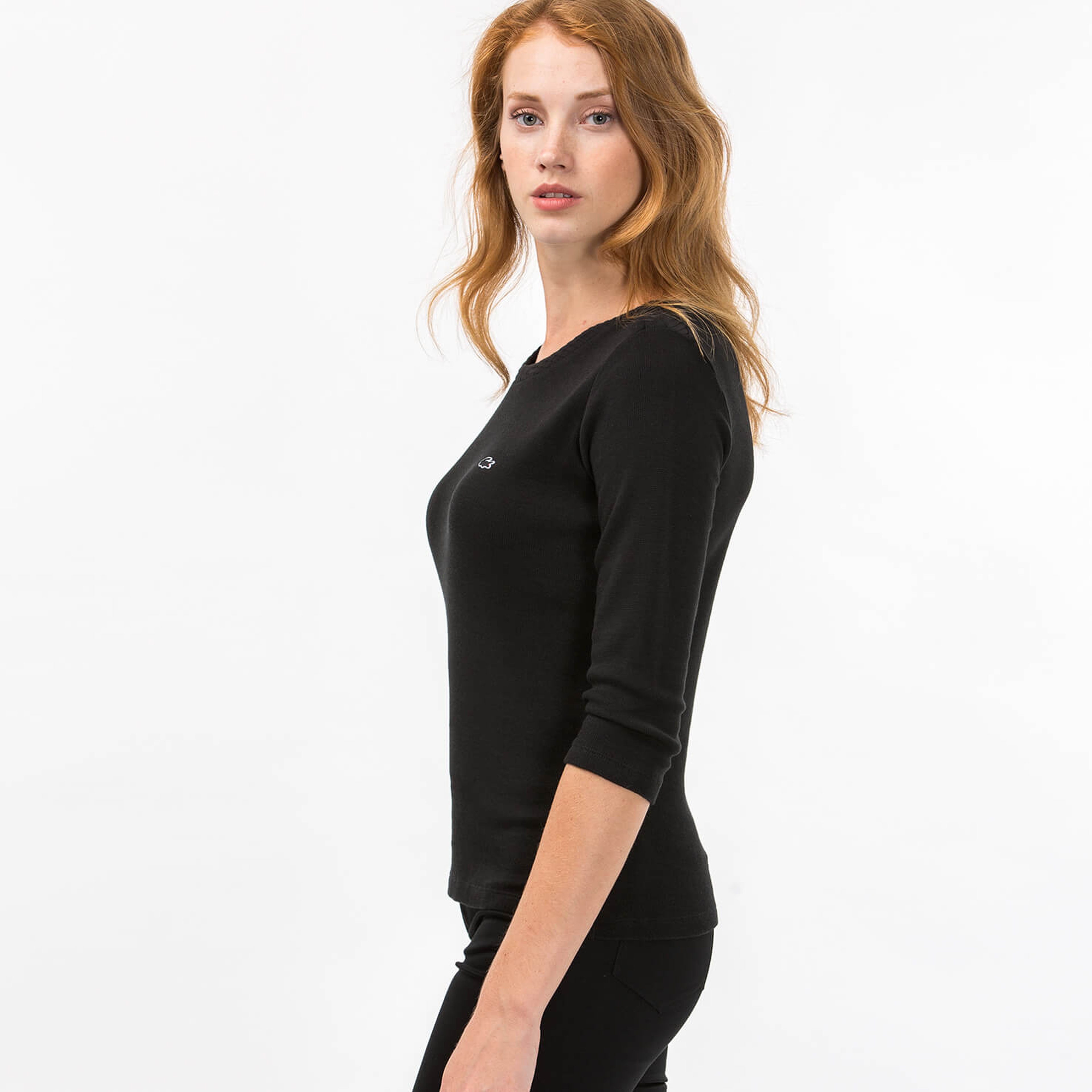 Lacoste Kadın Siyah Tshirt