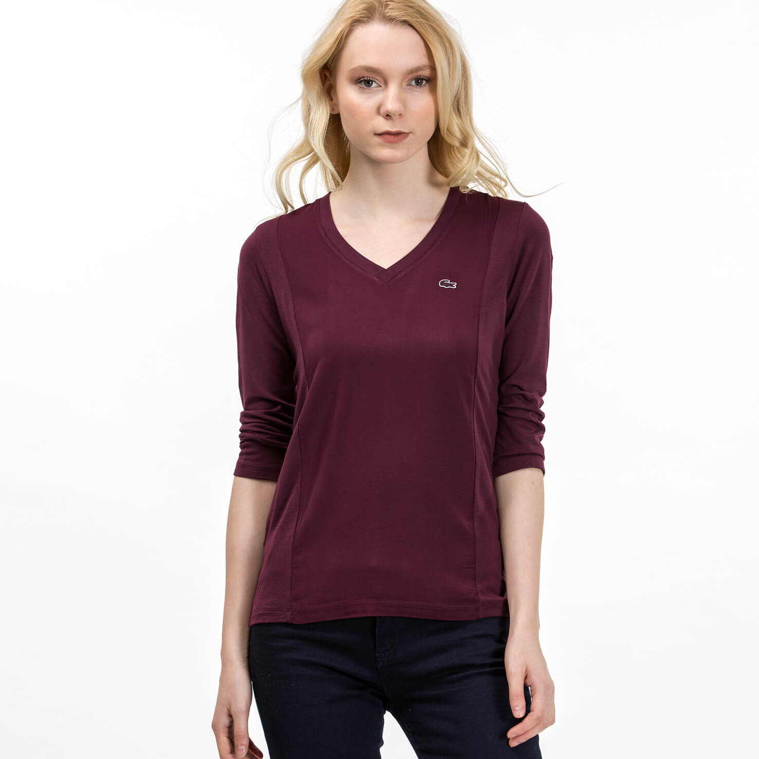 Lacoste Kadın Bordo T-Shirt