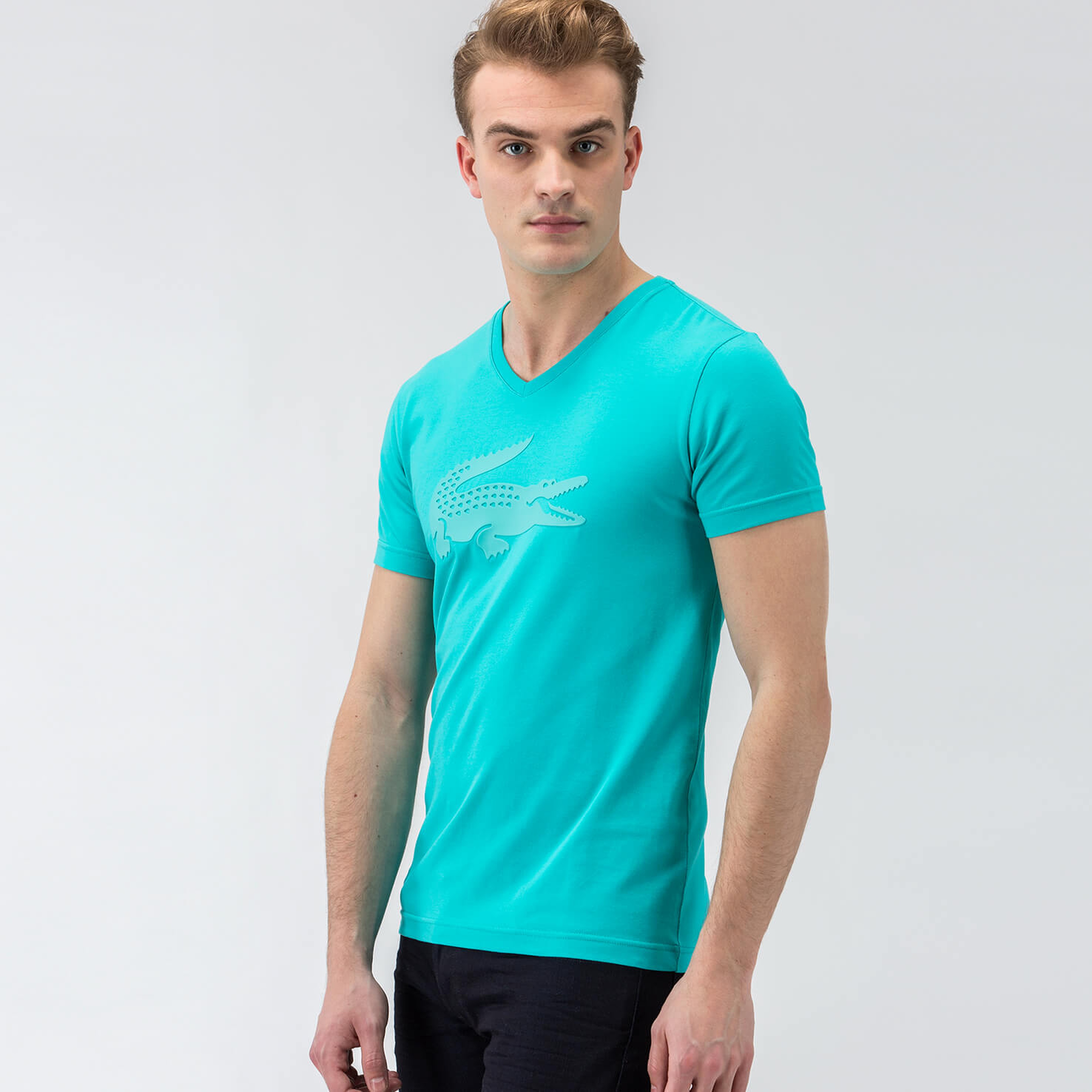 Lacoste Kısa Kollu Mavi Erkek Tshirt