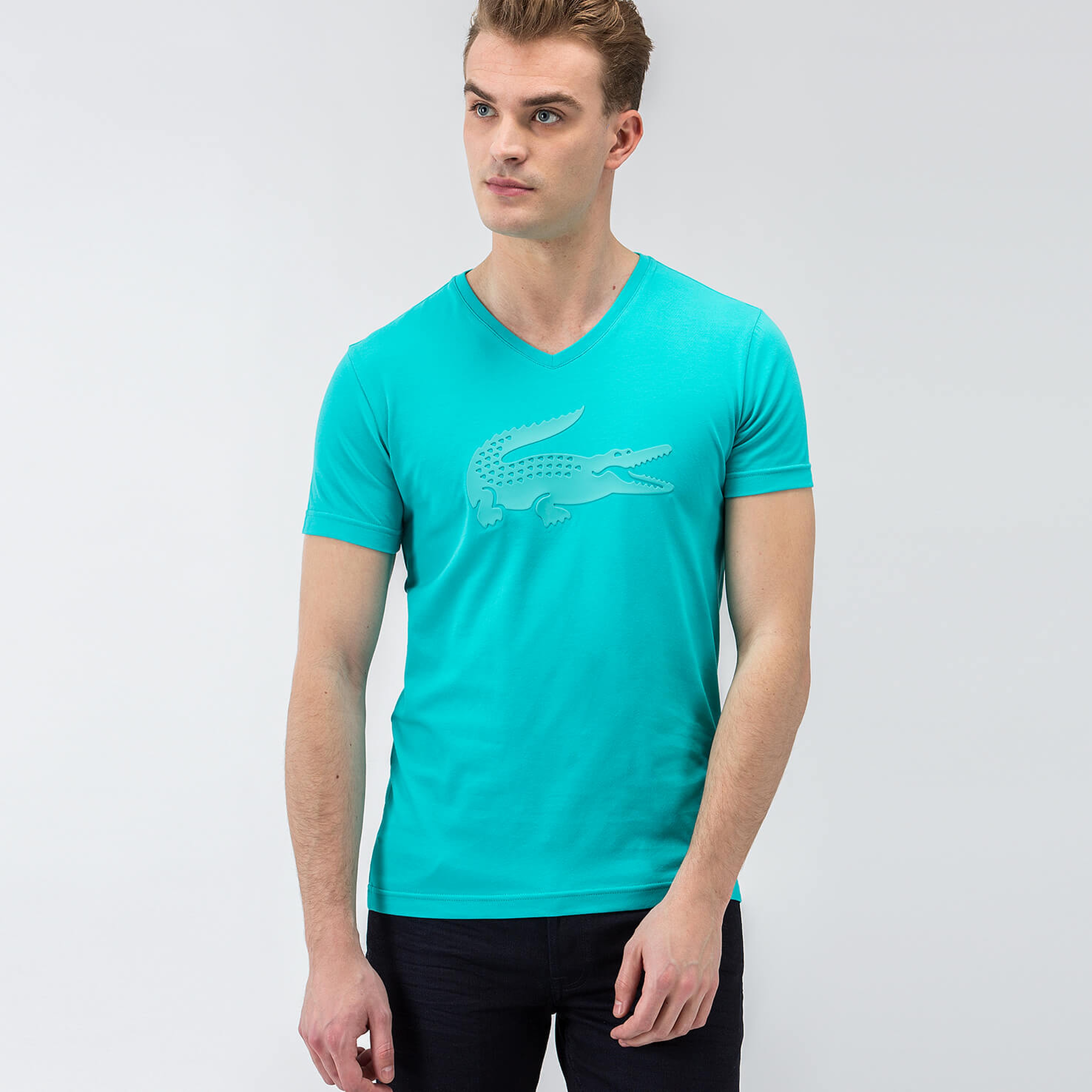 Lacoste Kısa Kollu Mavi Erkek Tshirt
