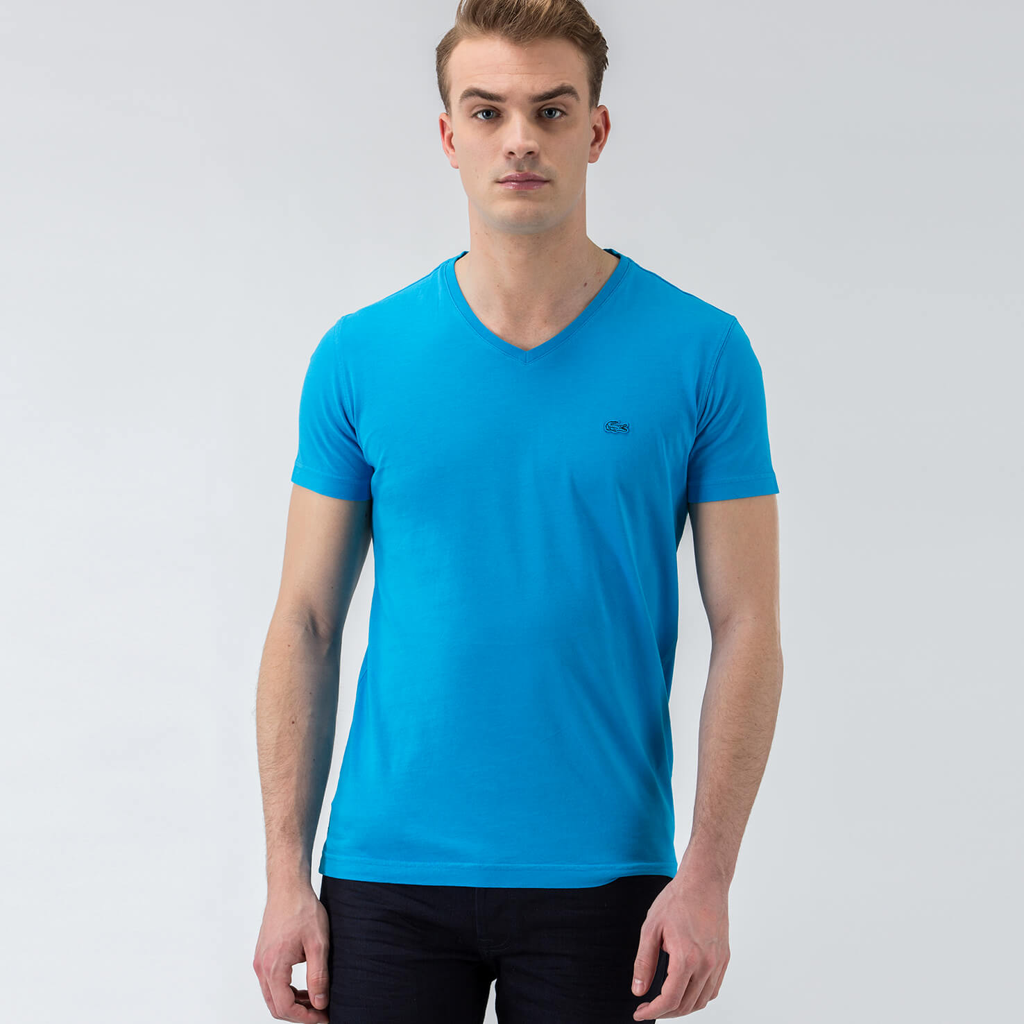 Lacoste Kısa Kollu Erkek Mavi Tshirt