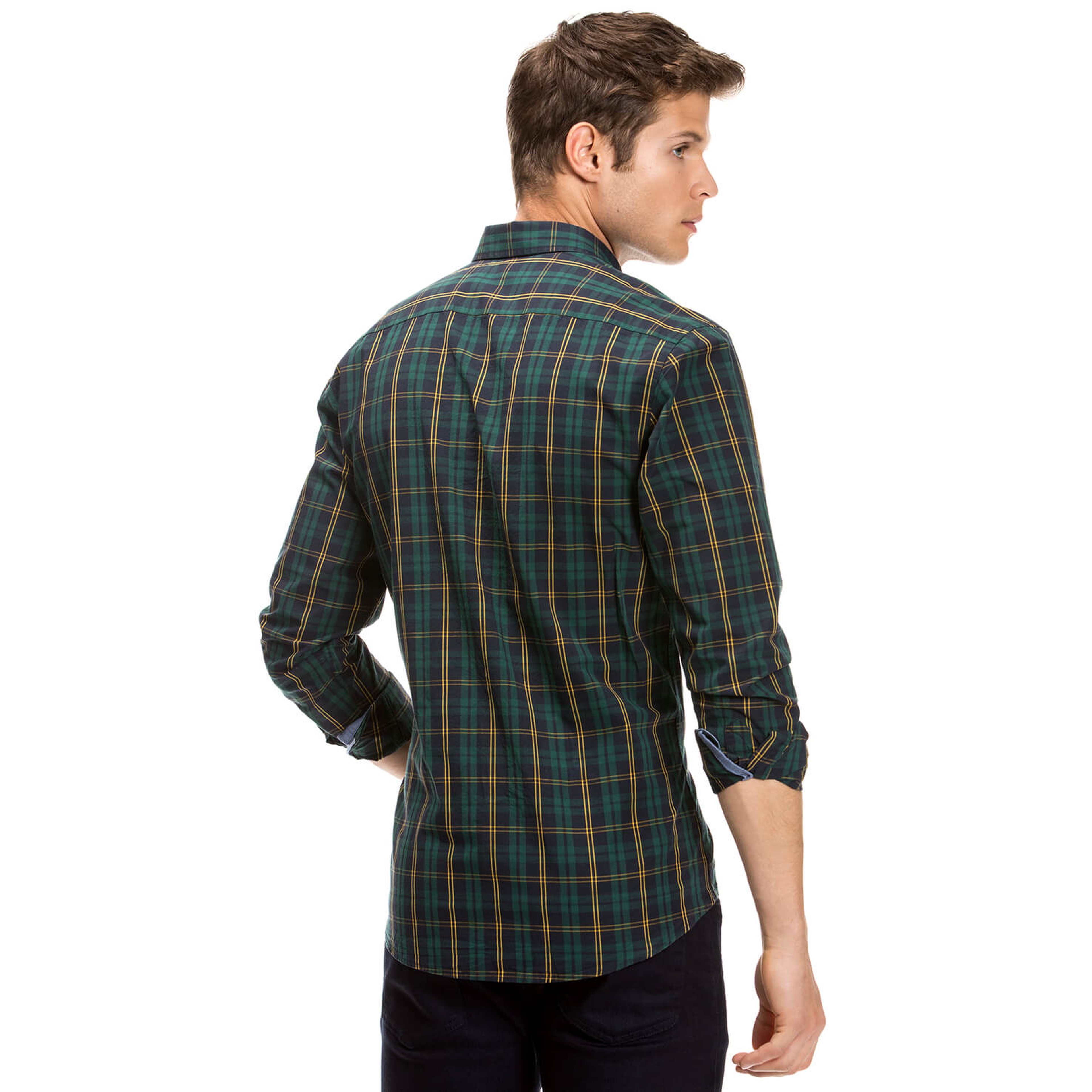 Nautica Erkek Uzun Kollu Yeşil Slim Fit Gömlek