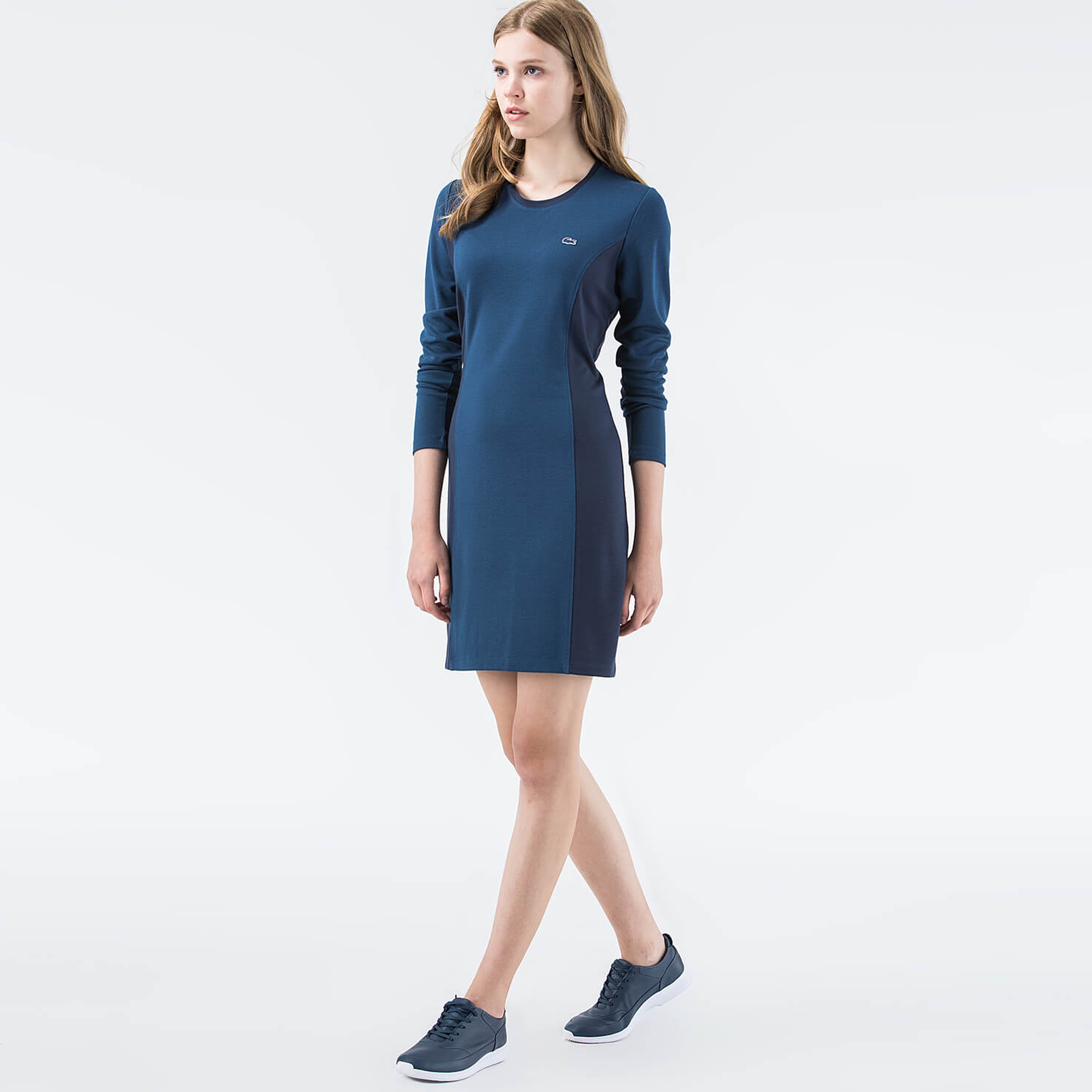 Lacoste Kadın Slim Fit Mavi Elbise