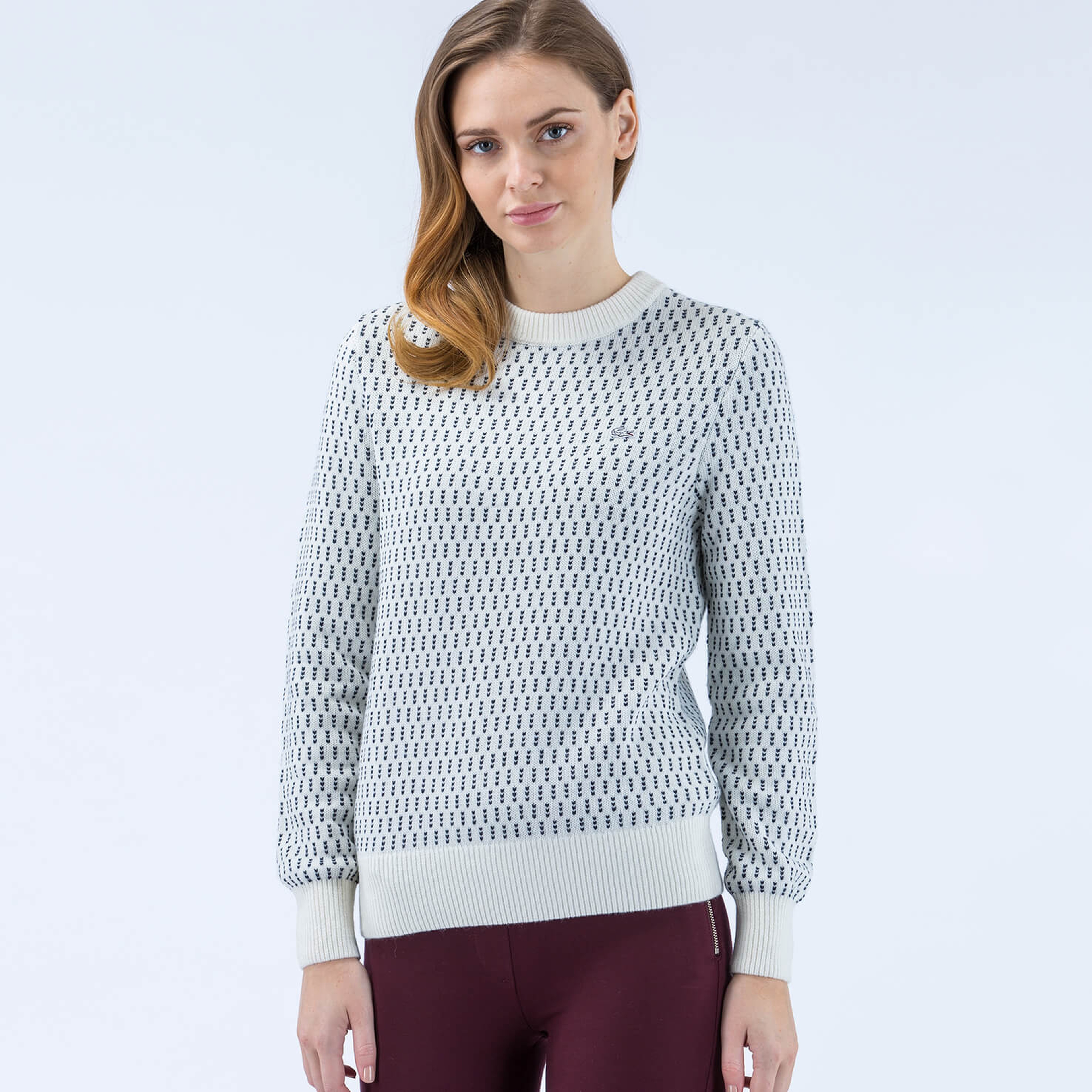 Lacoste Kadın Beyaz Triko