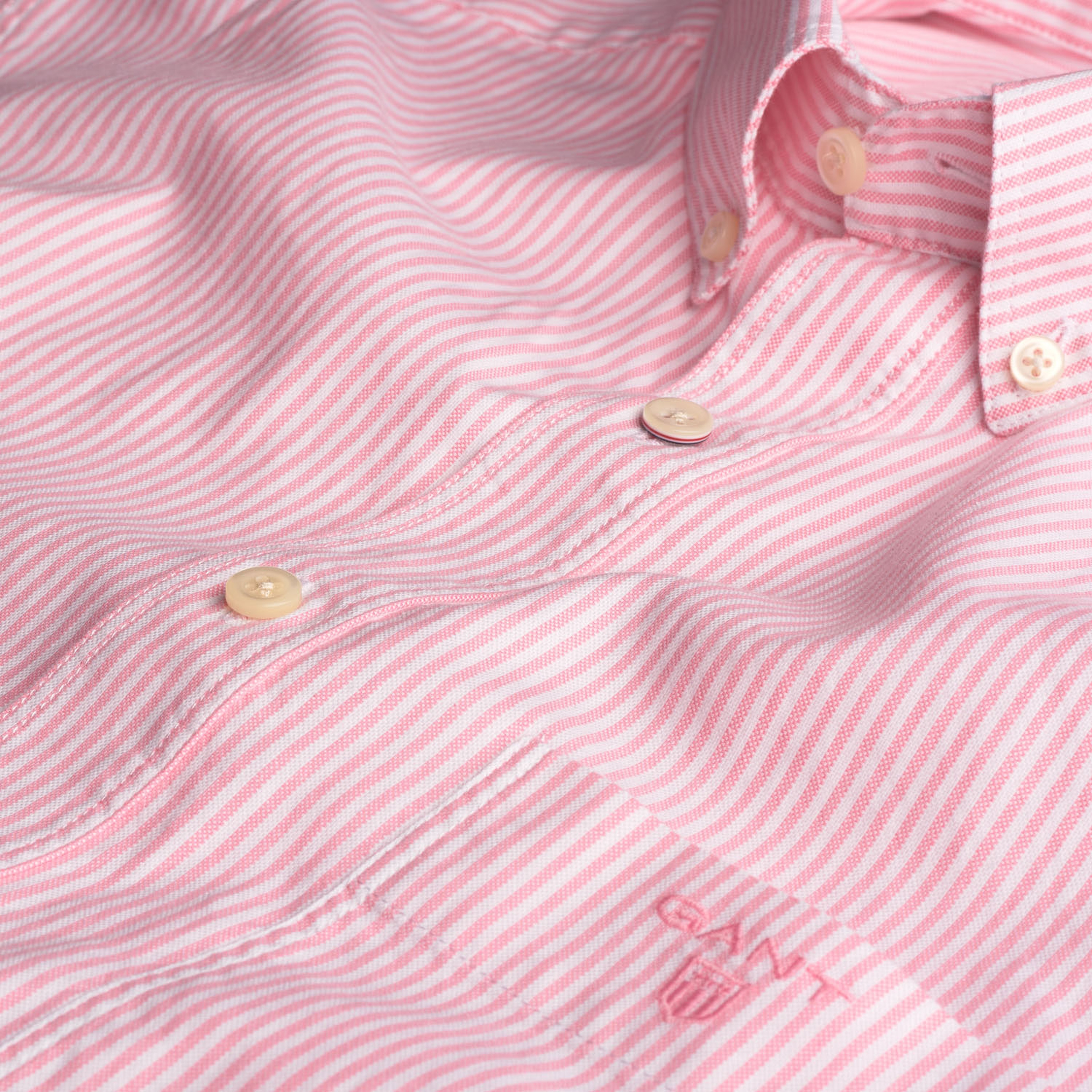 Gant Erkek Pembe Uzun Kollu Slim Fit Gömlek