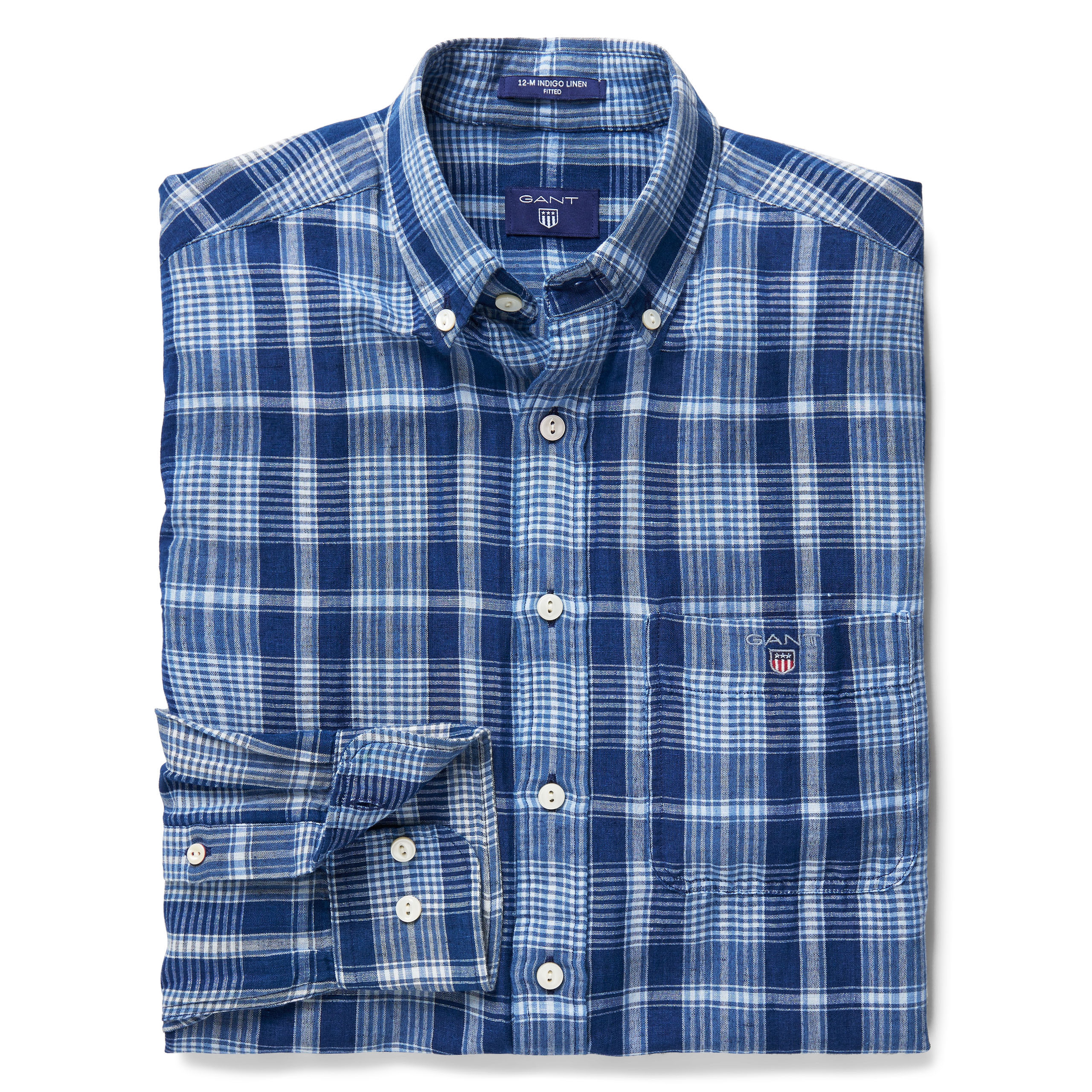 Gant Erkek Mavi Uzun Kollu Slim Fit Gömlek