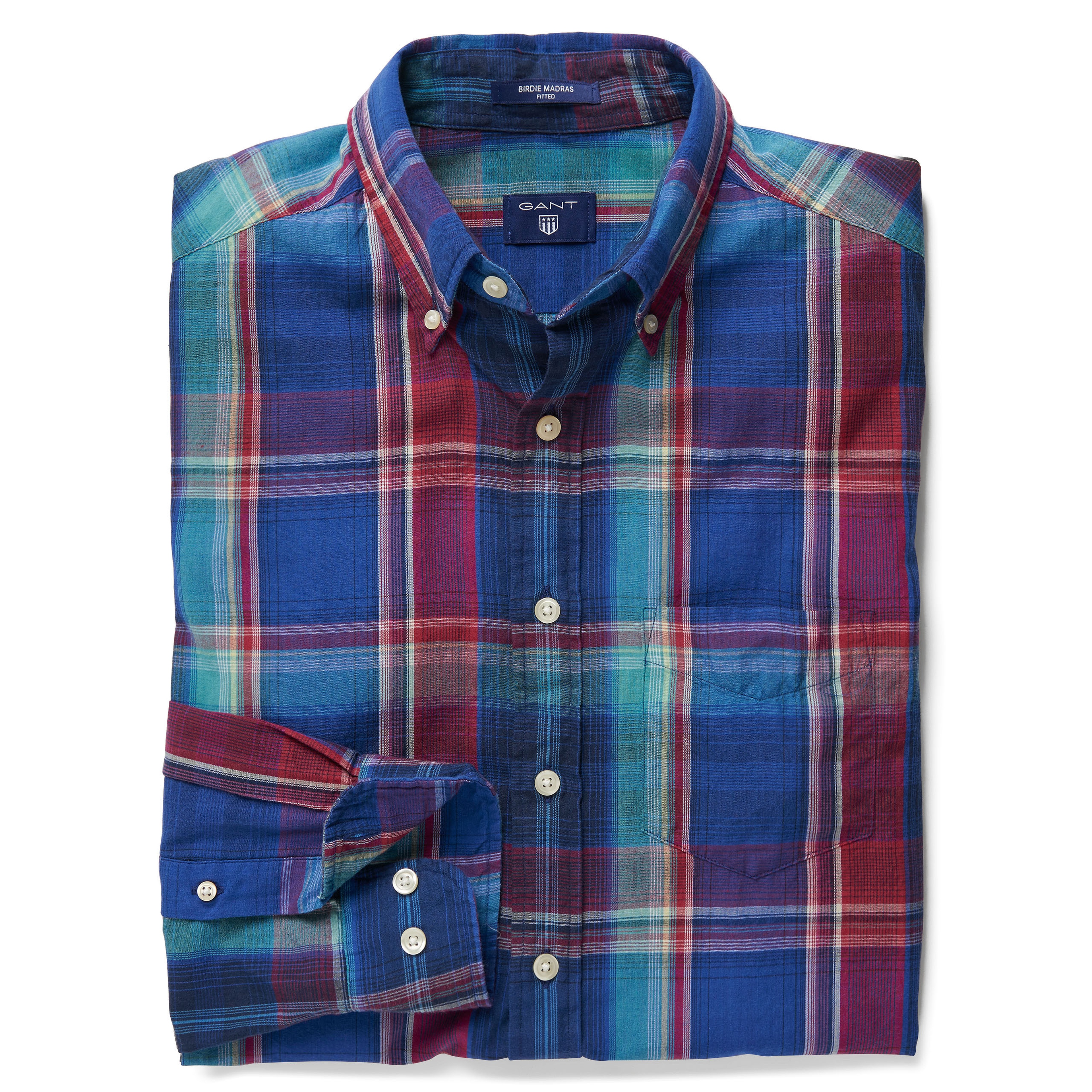 Gant Erkek Mavi Uzun Kollu Slim Fit Gömlek