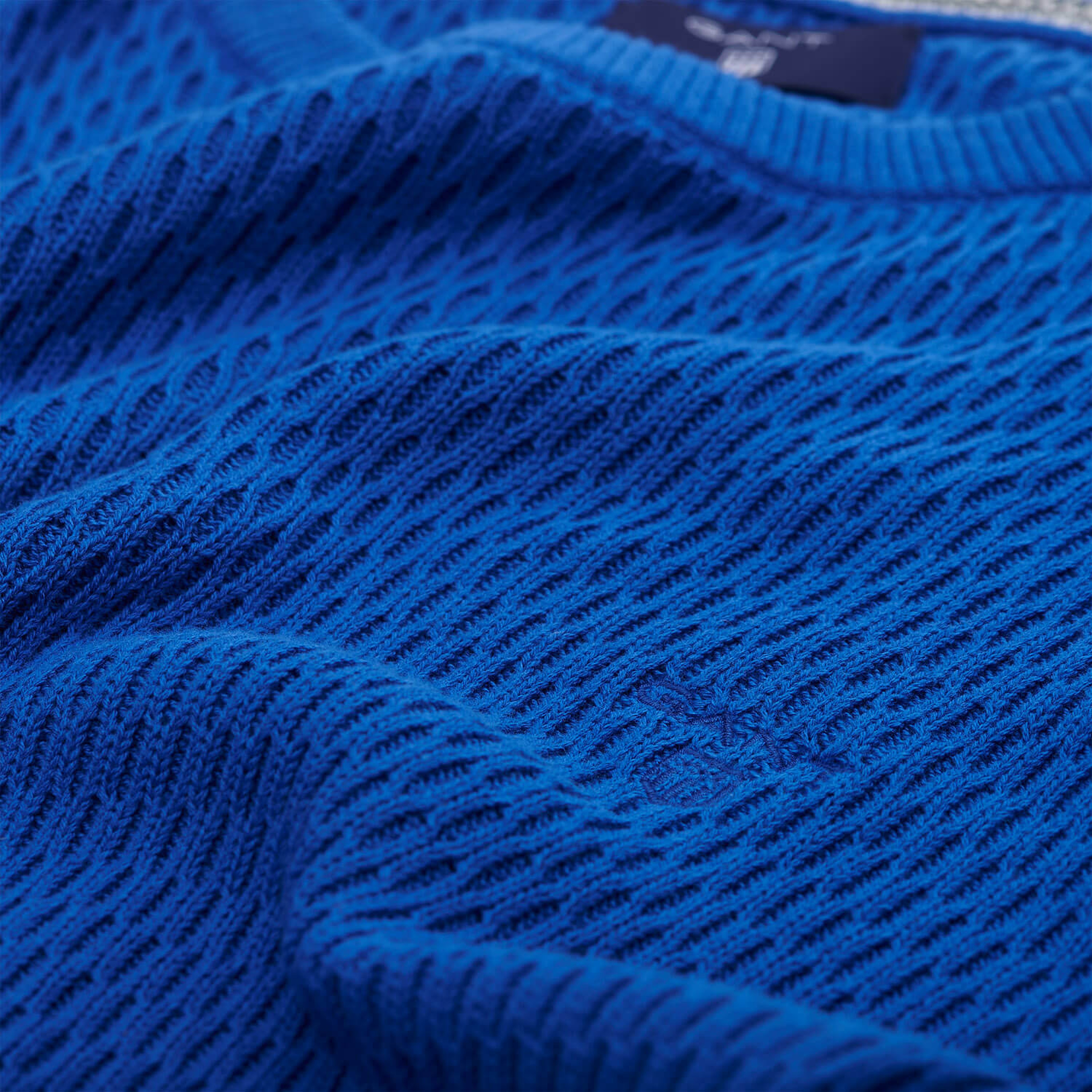 Gant Erkek Mavi Uzun Kollu Triko