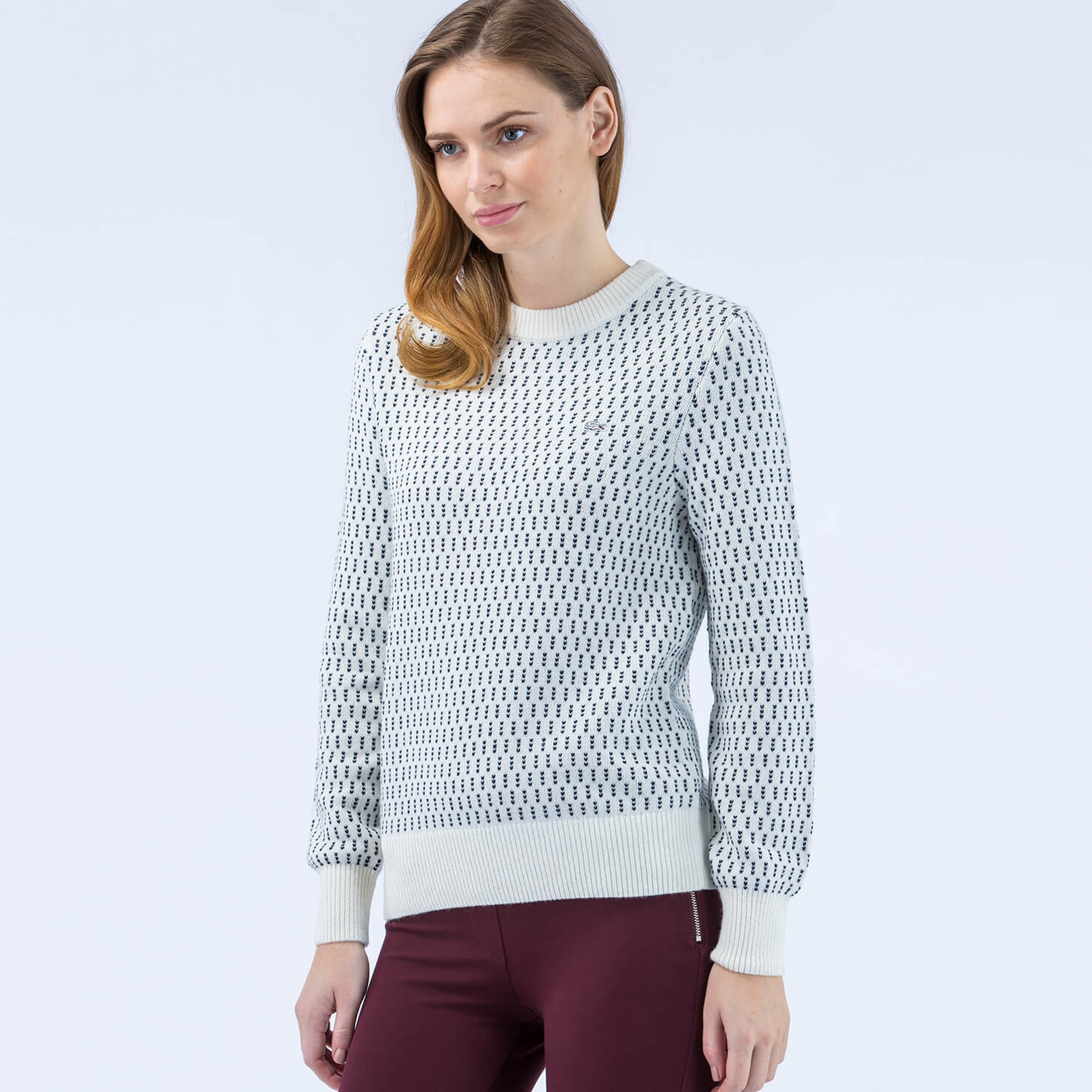 Lacoste Kadın Beyaz Triko