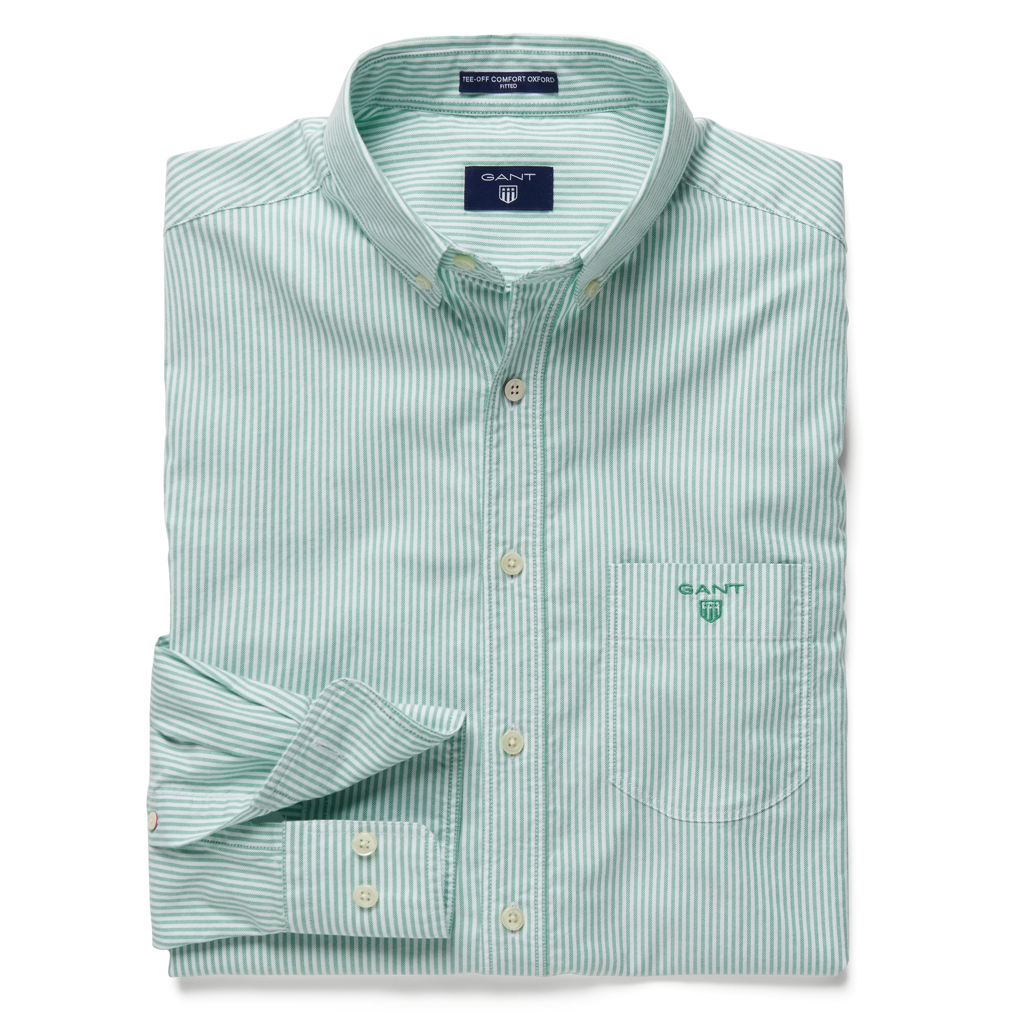 Gant Erkek Yeşil Uzun Kollu Slim Fit Gömlek