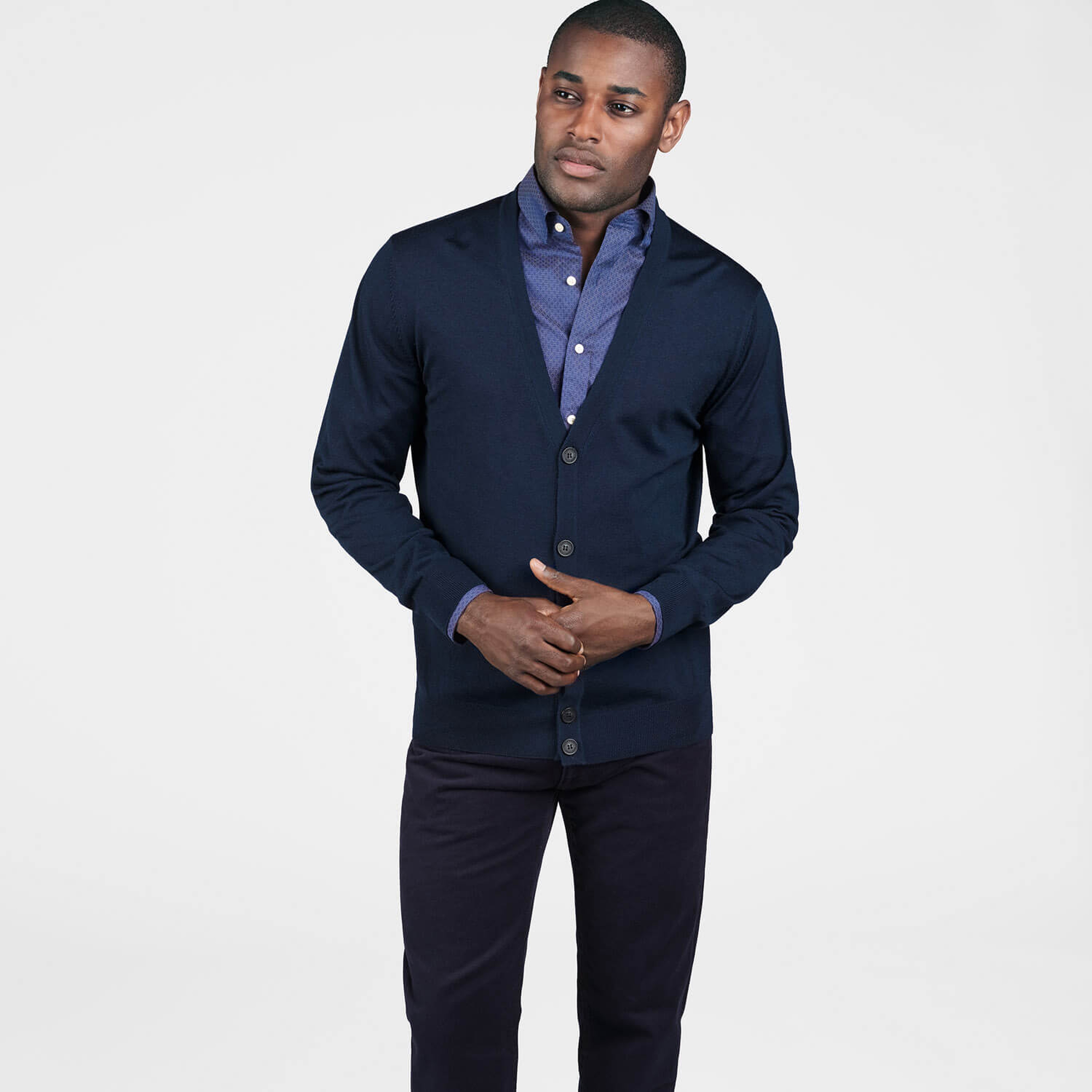 Gant Erkek Lacivert Uzun Kollu Triko