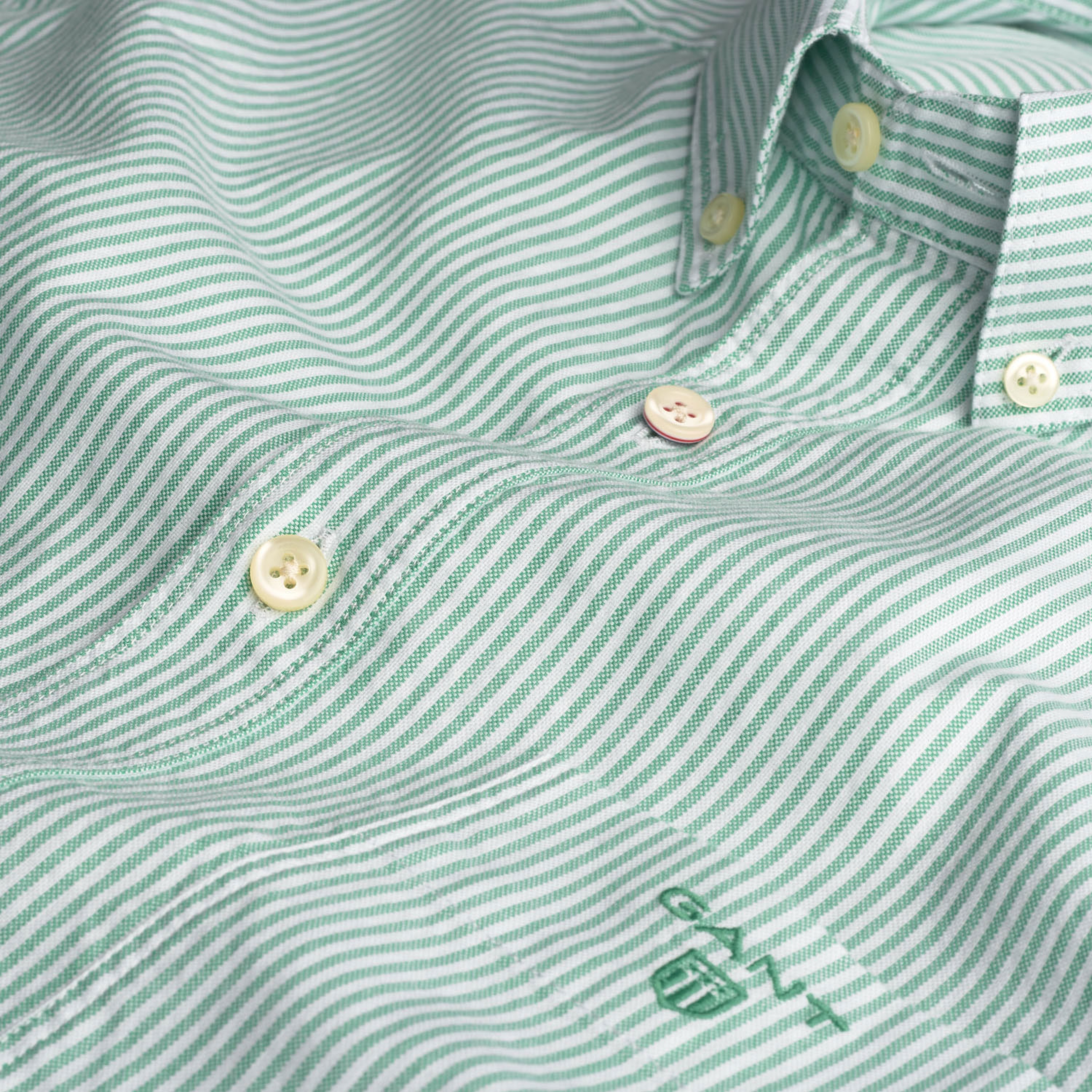 Gant Erkek Yeşil Uzun Kollu Slim Fit Gömlek