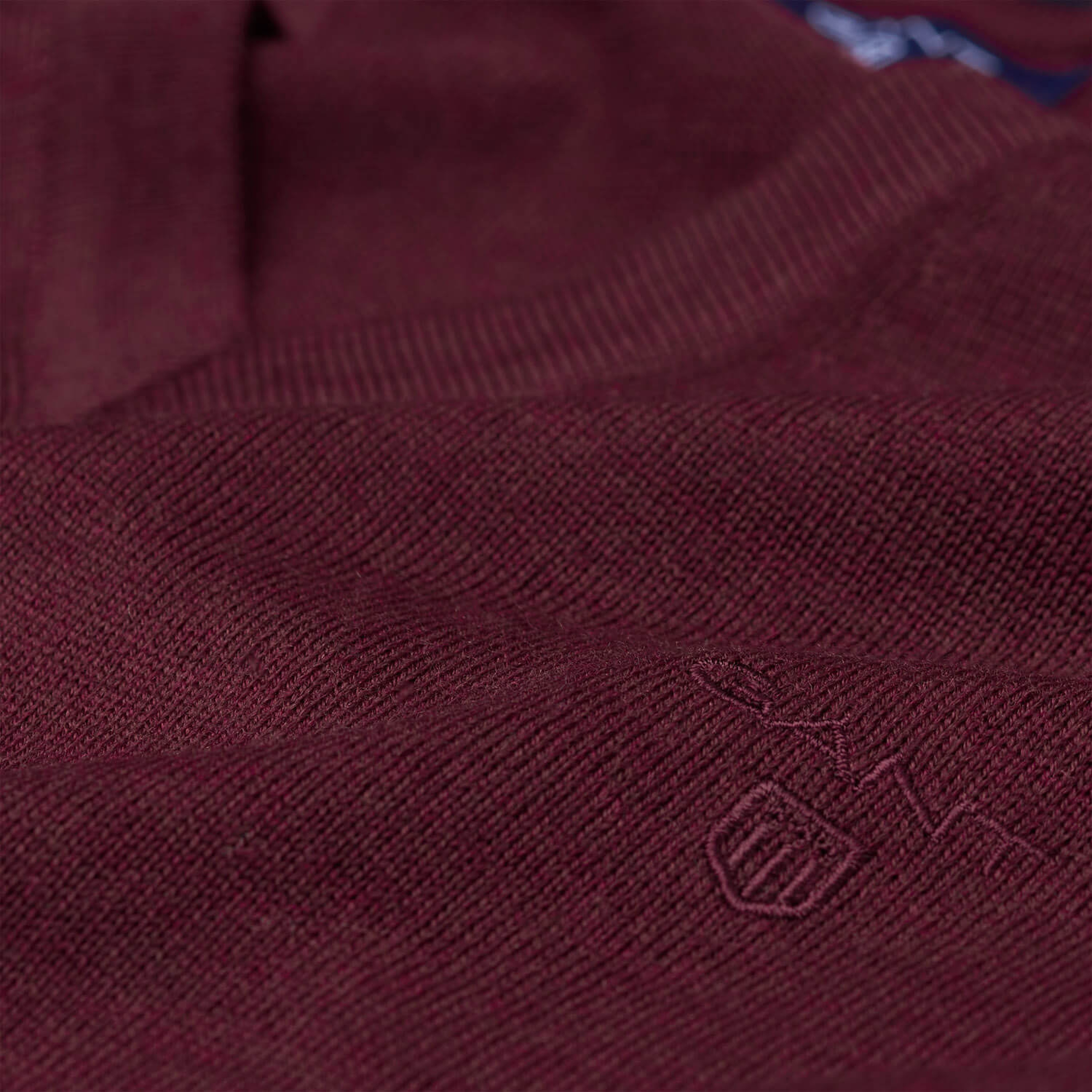 Gant Erkek Bordo V Yaka Triko