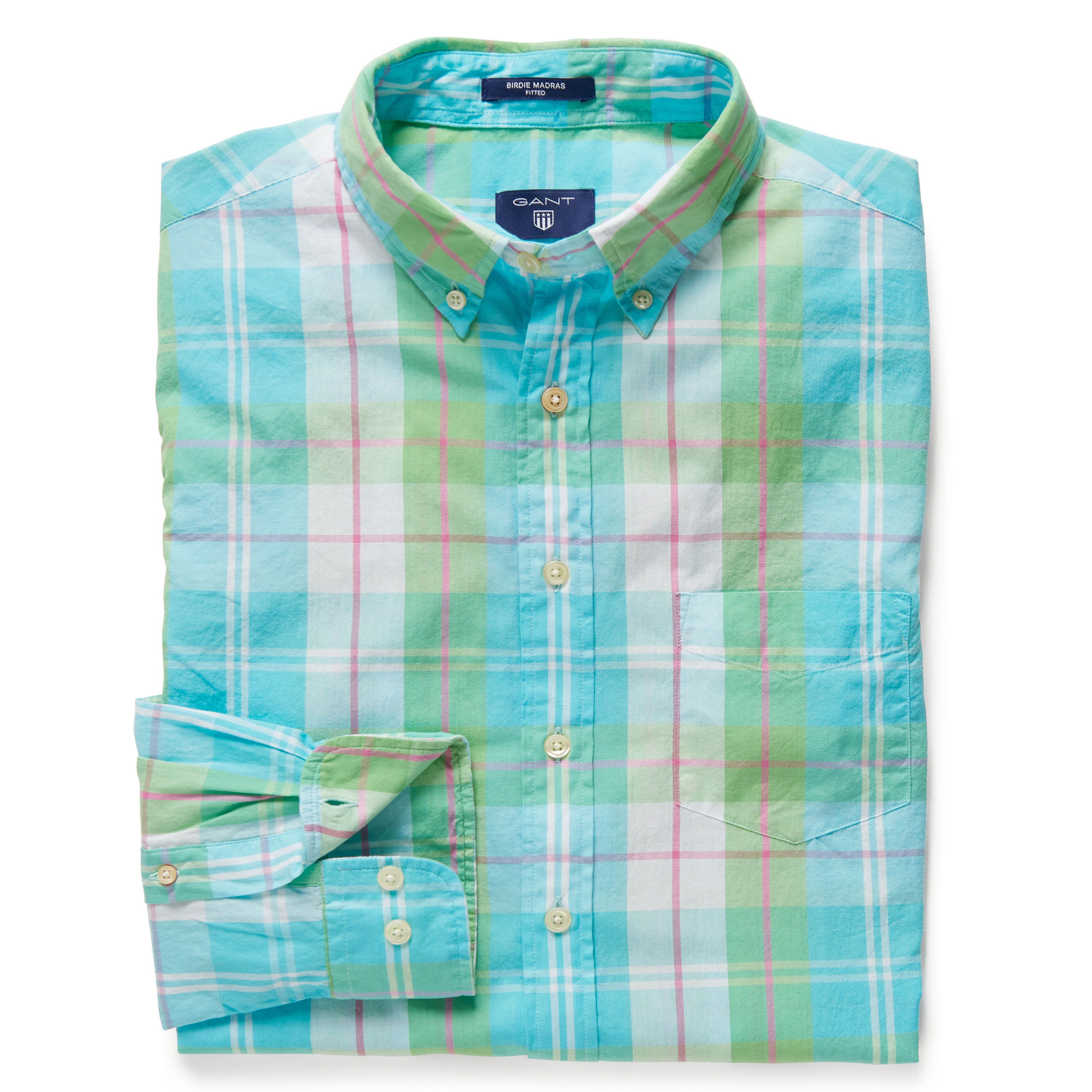 Gant Erkek Yeşil Uzun Kollu Slim Fit Gömlek