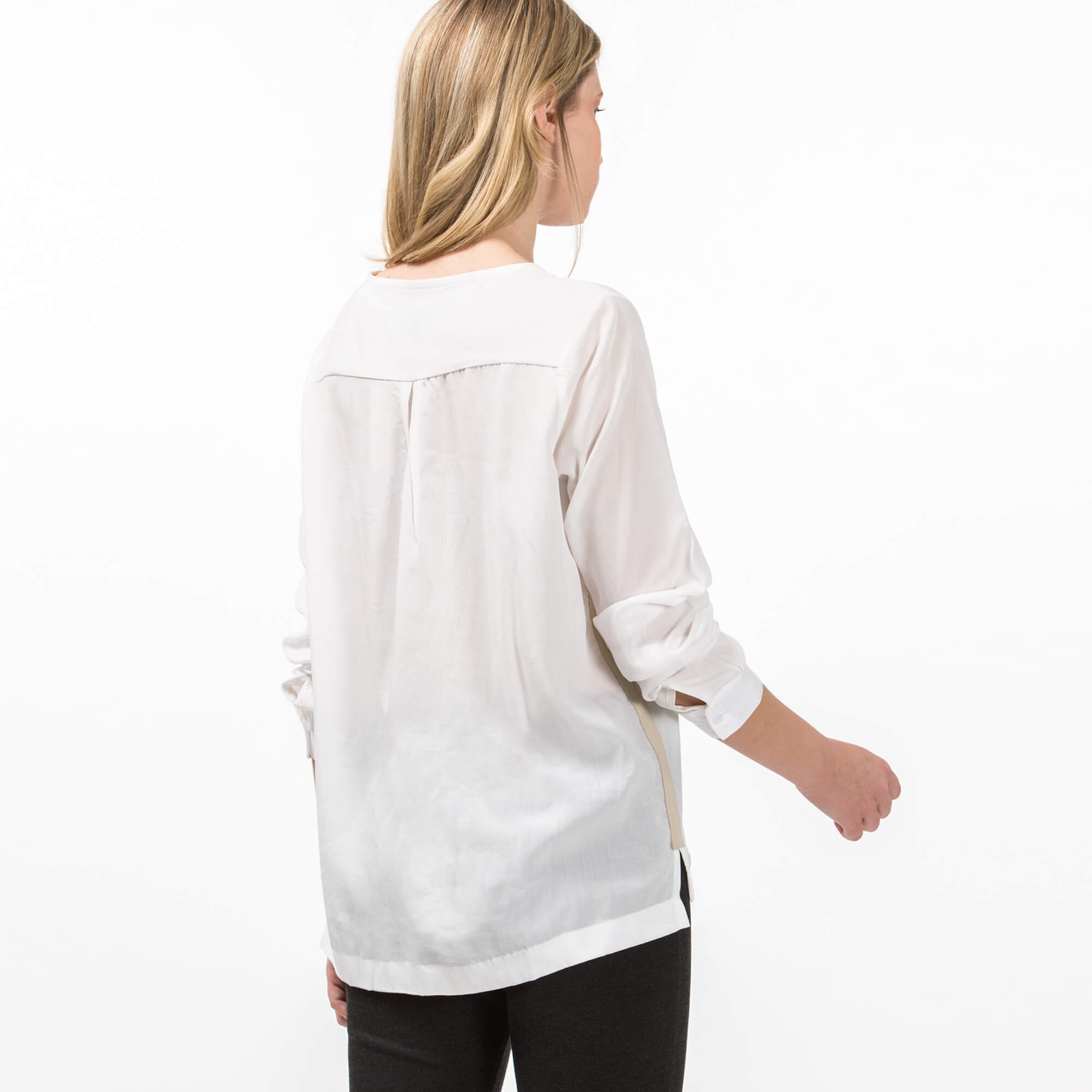 Lacoste Kadın Krem Uzun Kollu Bluz