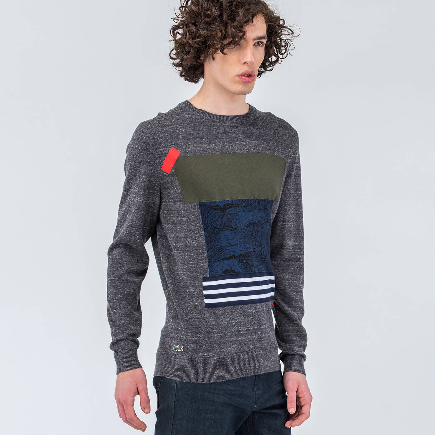 Lacoste Erkek Gri Triko