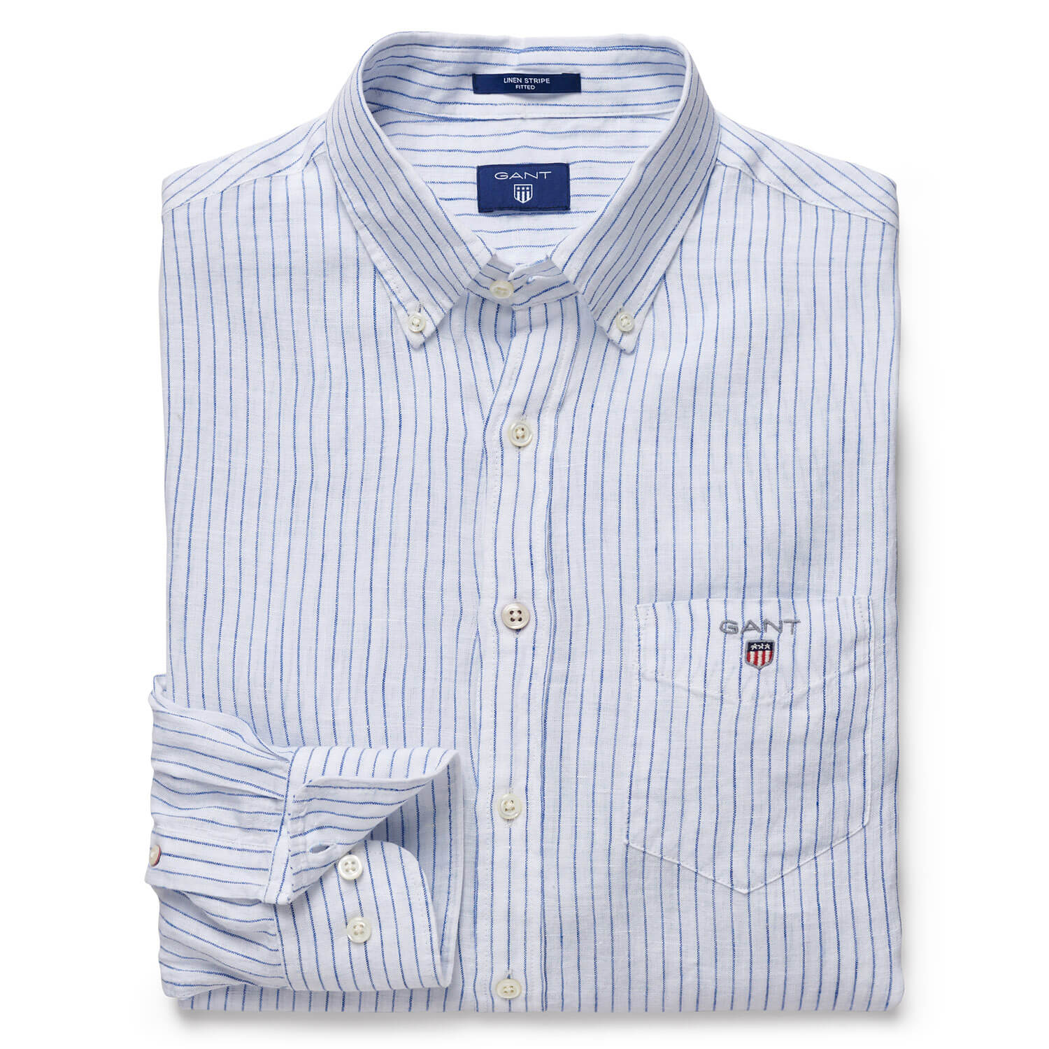 Gant Erkek Beyaz Uzun Kollu Fitted Gömlek