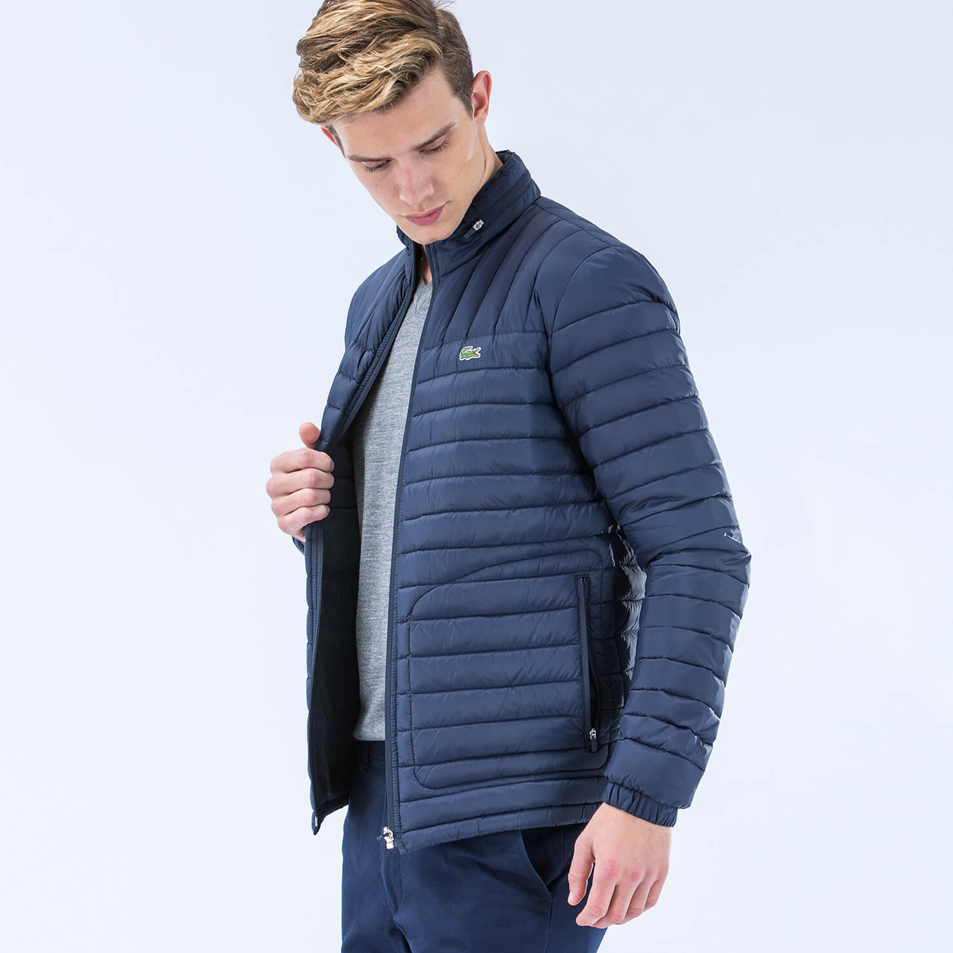 Lacoste Erkek Lacivert Mont