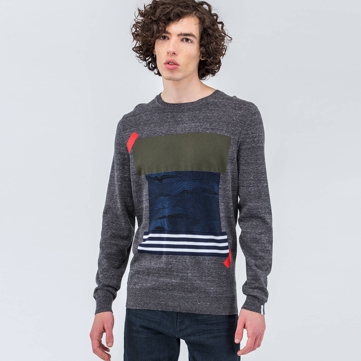 Lacoste Erkek Gri Triko