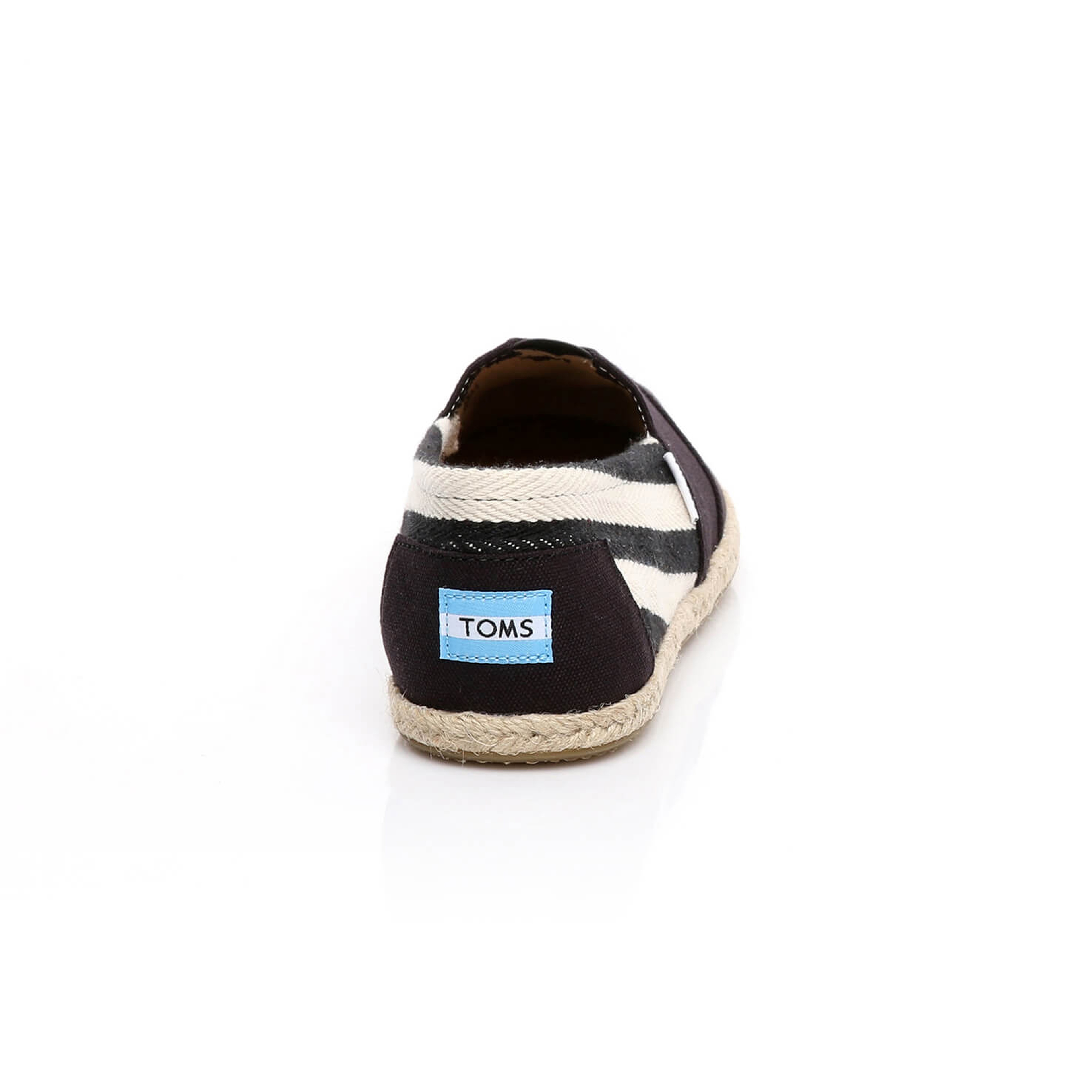 Toms Alpargata Stripe University Kadın Siyah Espadril