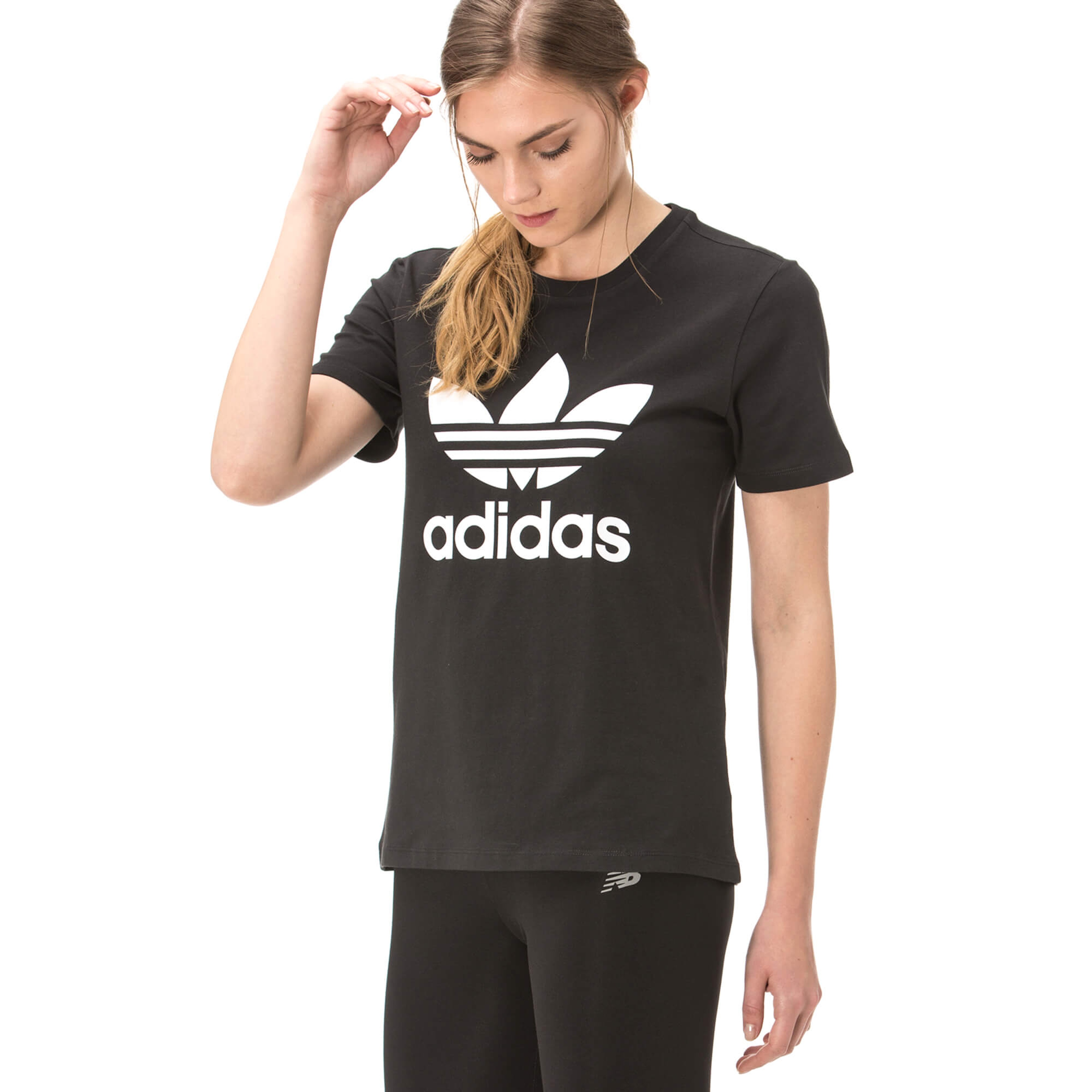 adidas Trefoil Tee Kadın Siyah T-Shirt
