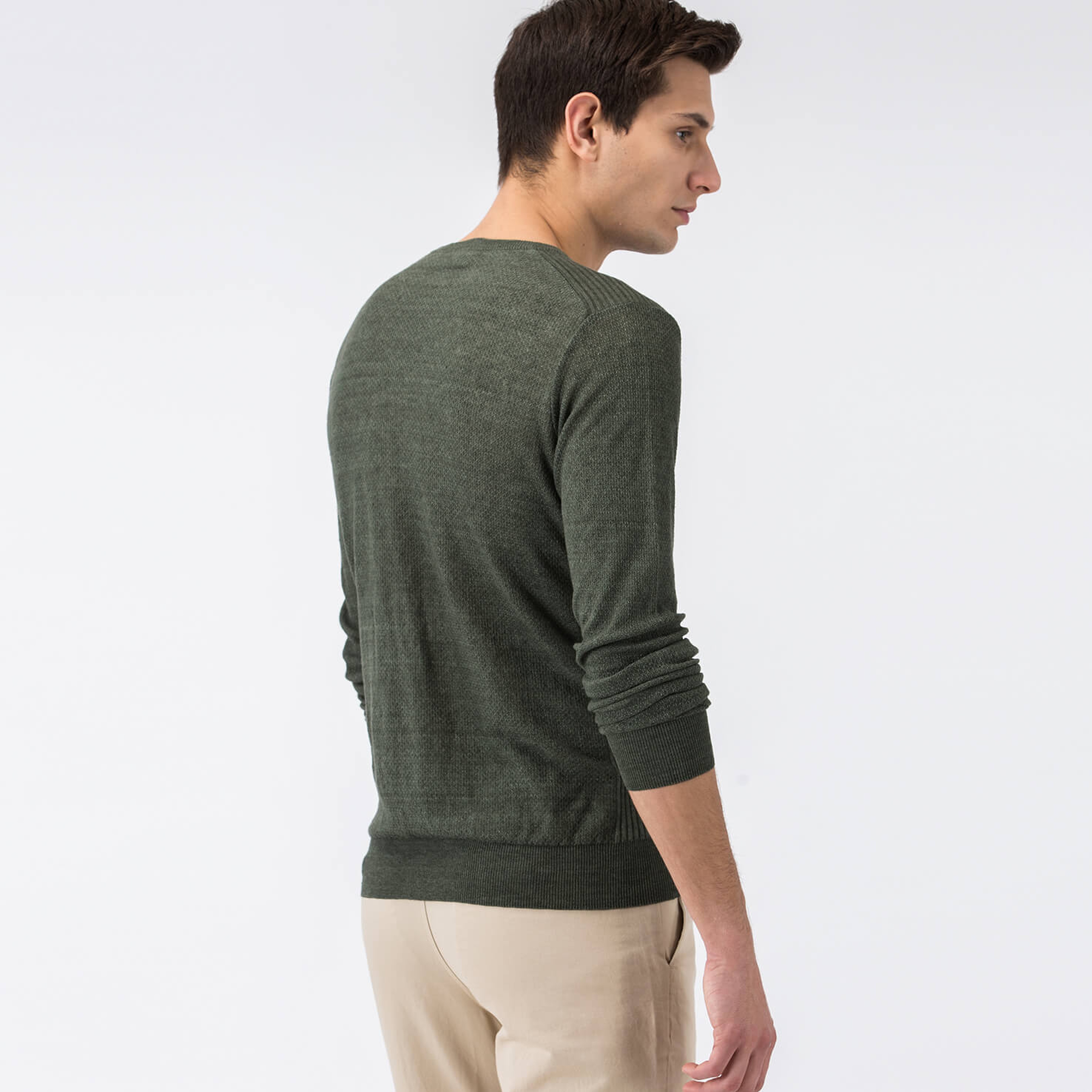 Lacoste Erkek Yeşil Regular Fit Triko