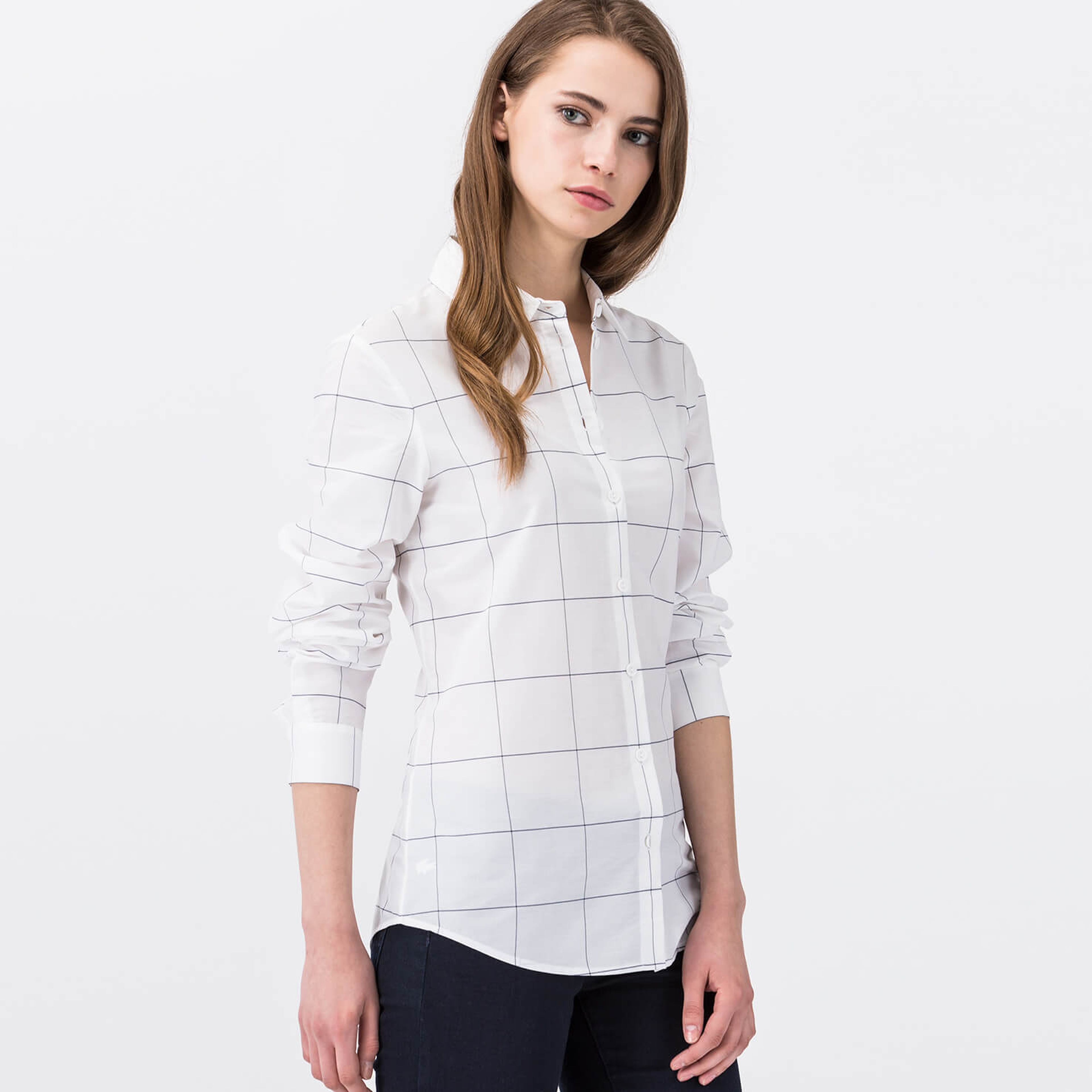 Lacoste Kadın Beyaz Gömlek