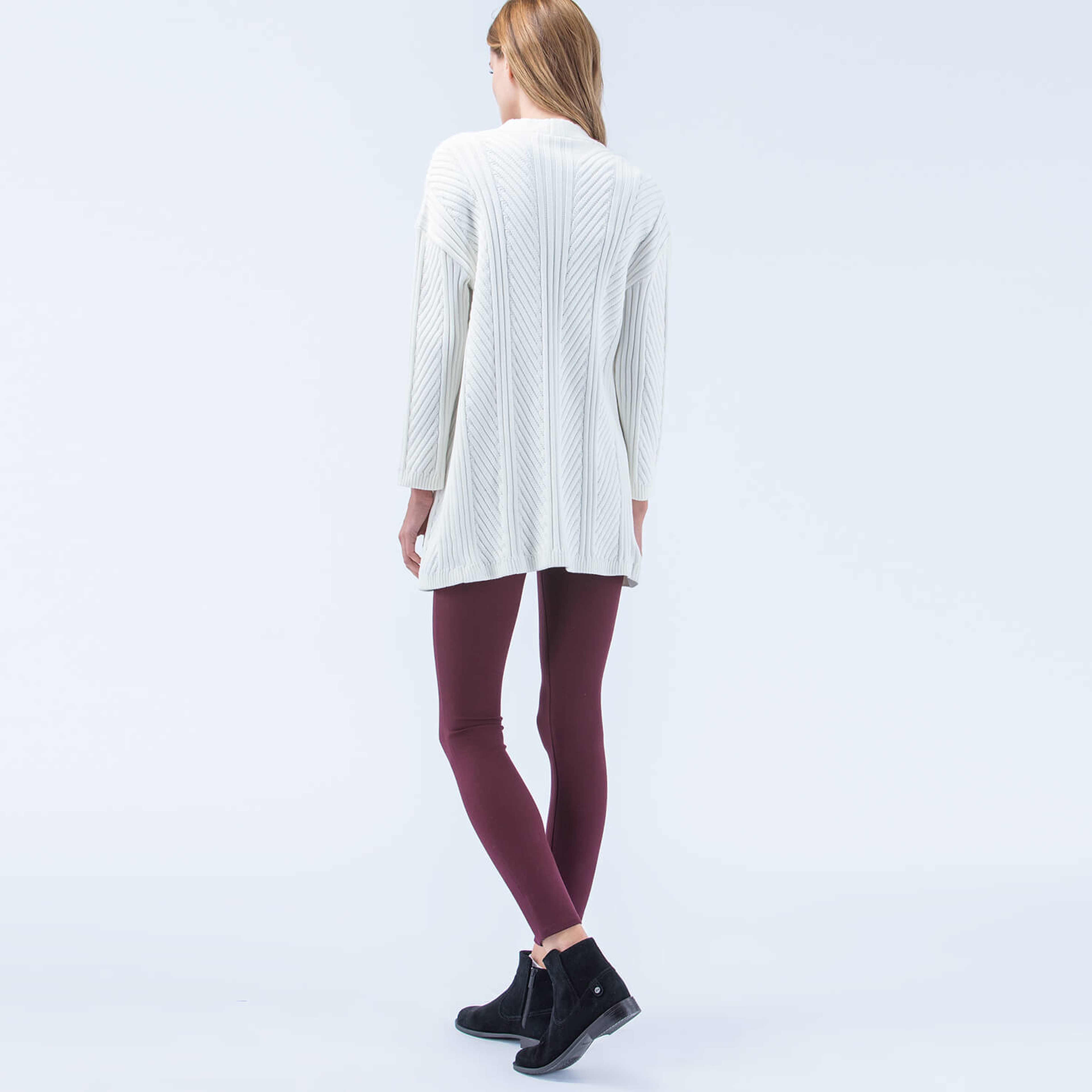 Lacoste Kadın Beyaz Uzun Hırka