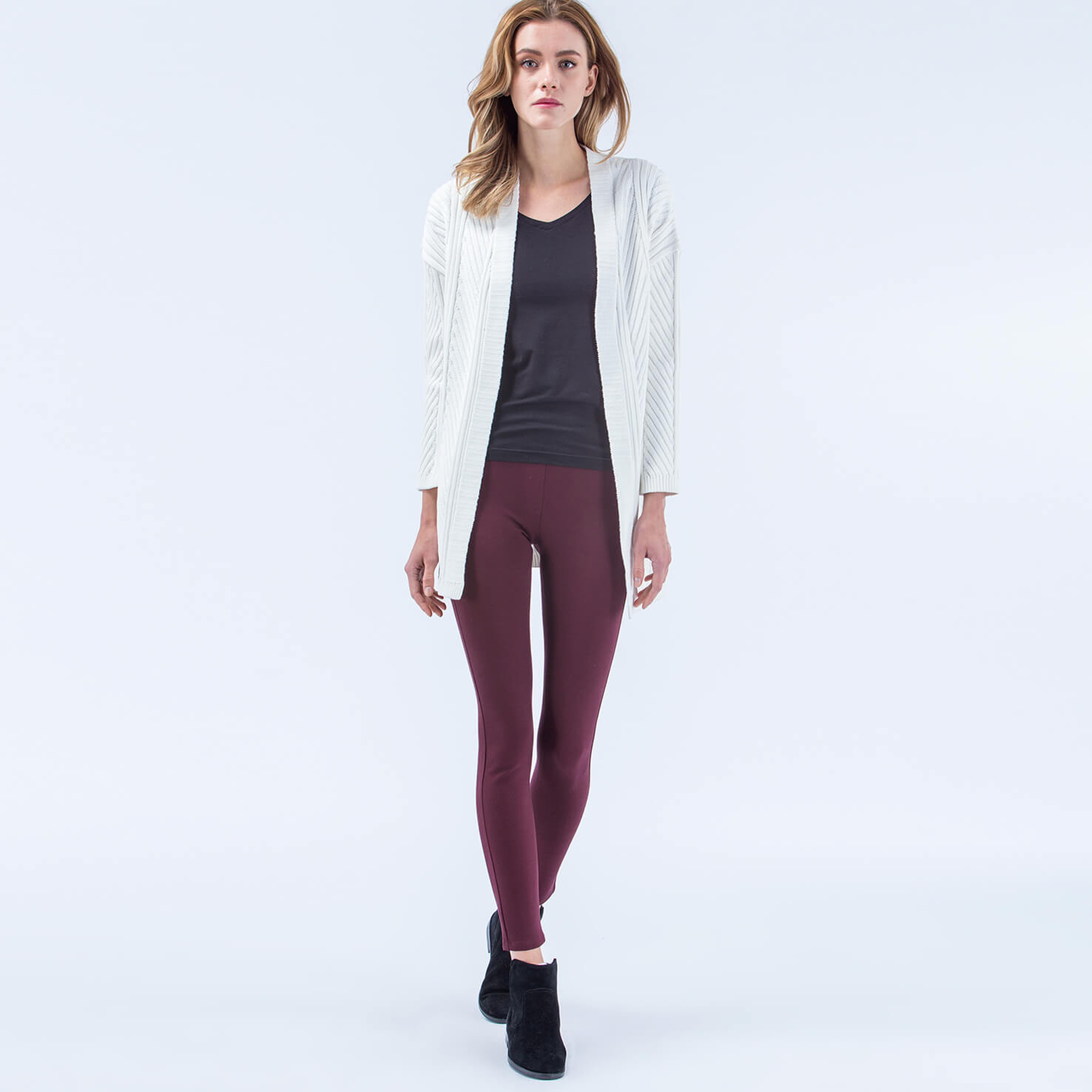 Lacoste Kadın Beyaz Uzun Hırka