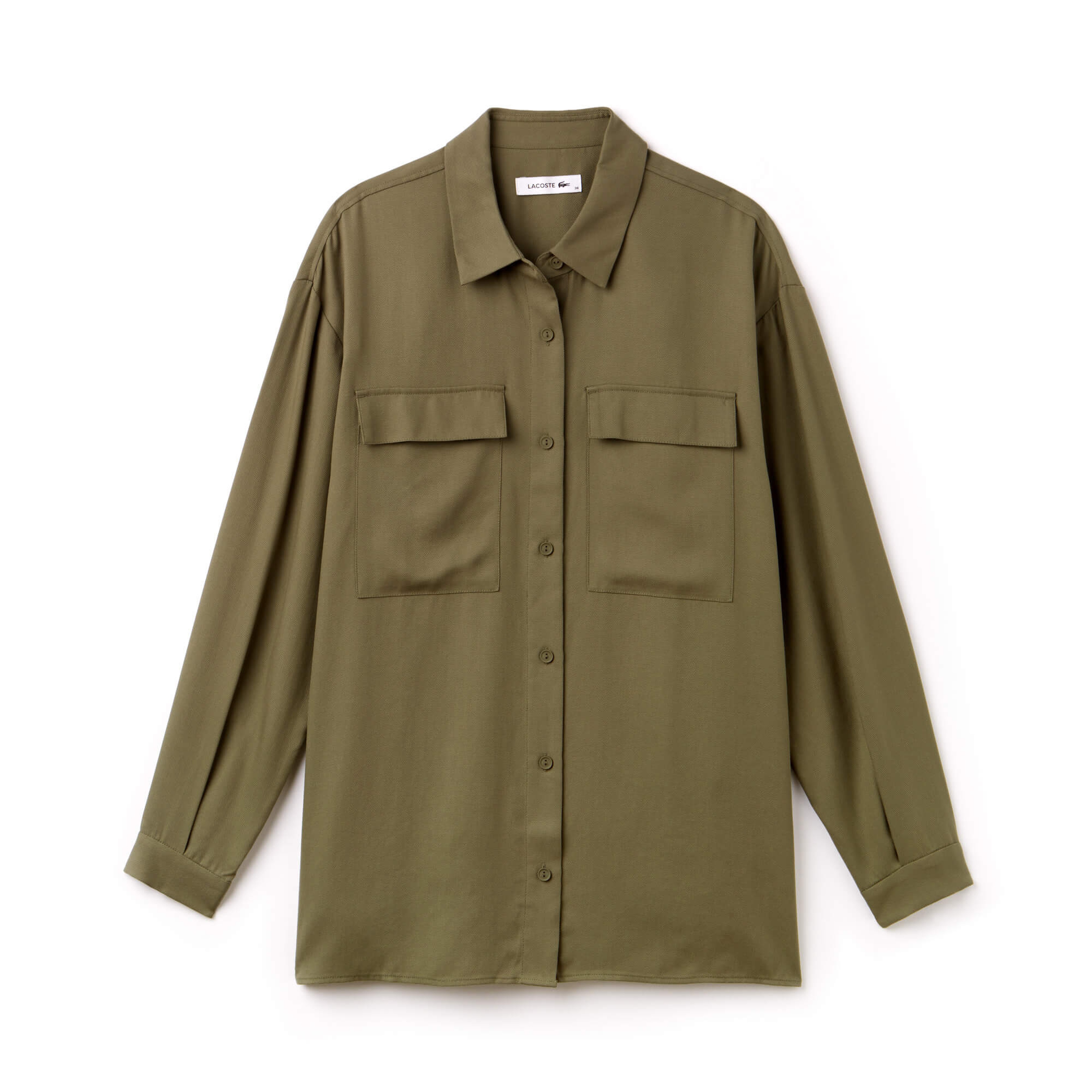 Lacoste Kadın Yeşil Uzun Kollu Gömlek